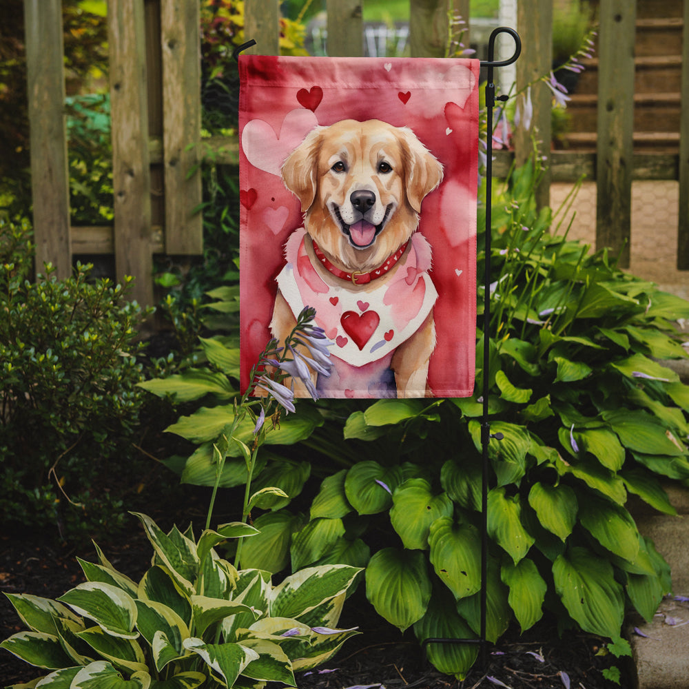 Buy this Golden Retriever My Valentine Garden Flag