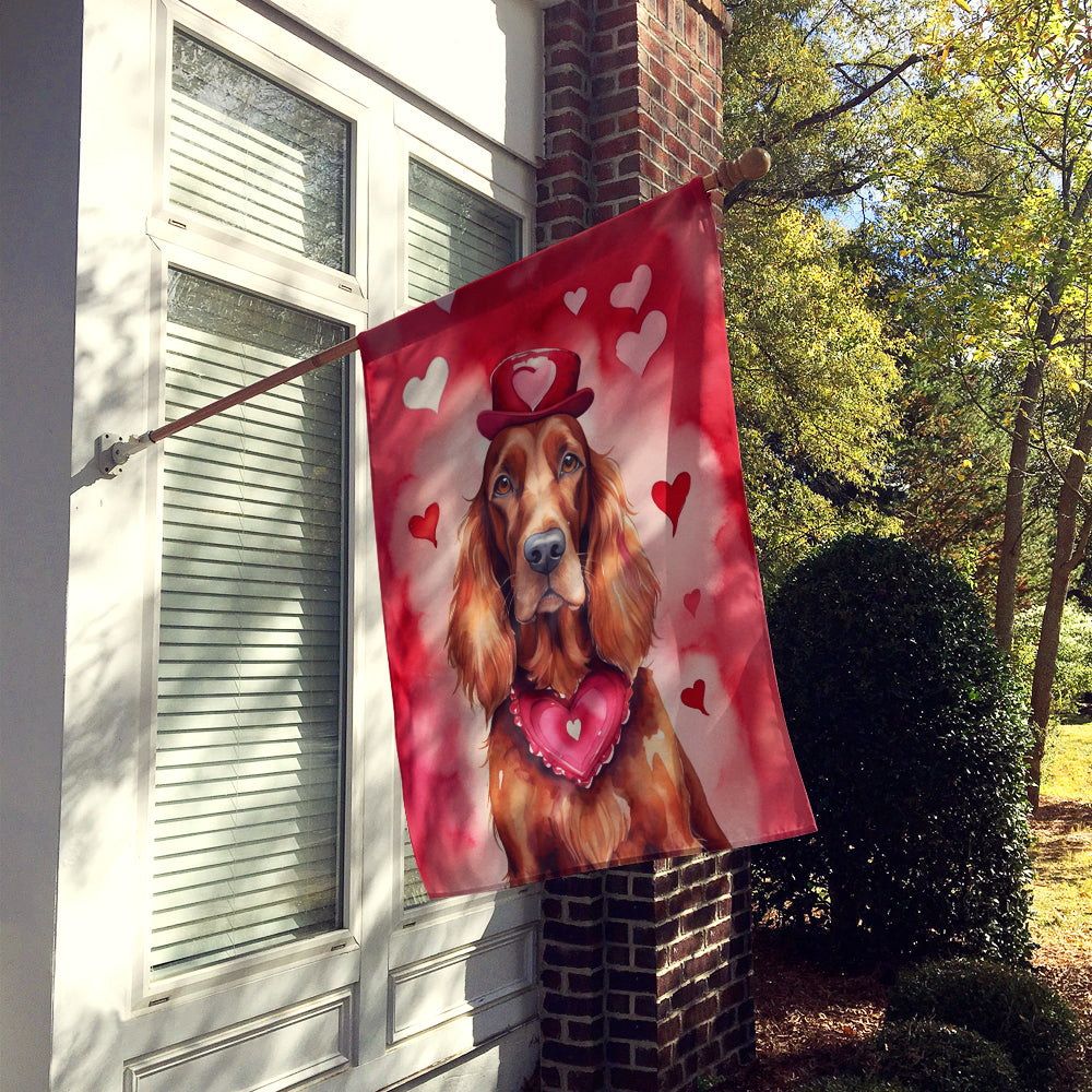 Buy this Irish Setter My Valentine House Flag