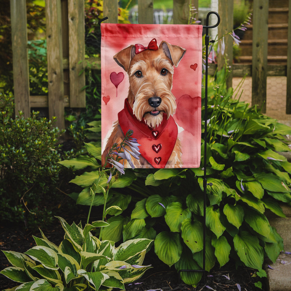 Irish Terrier My Valentine Garden Flag