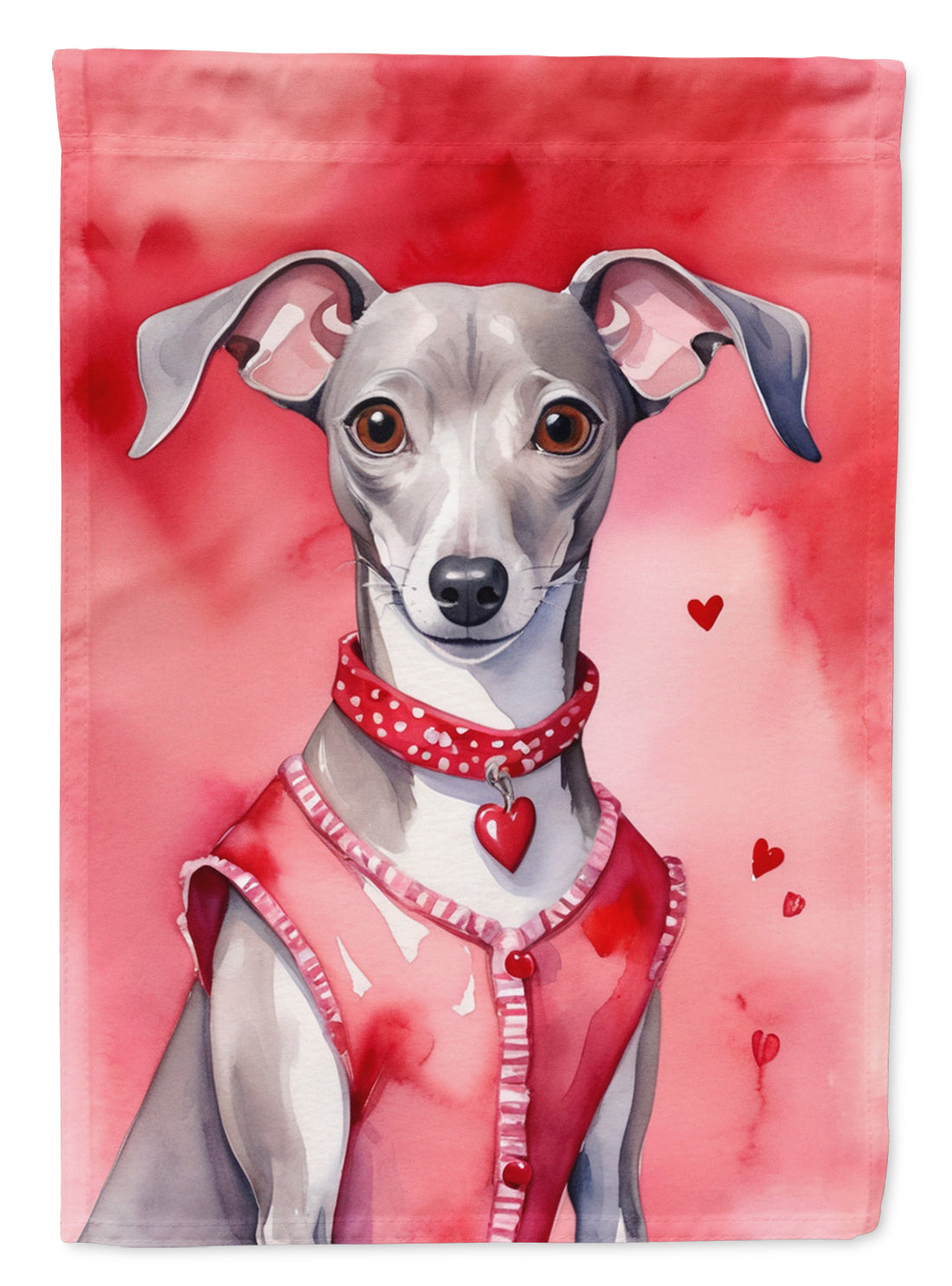 Buy this Italian Greyhound My Valentine House Flag