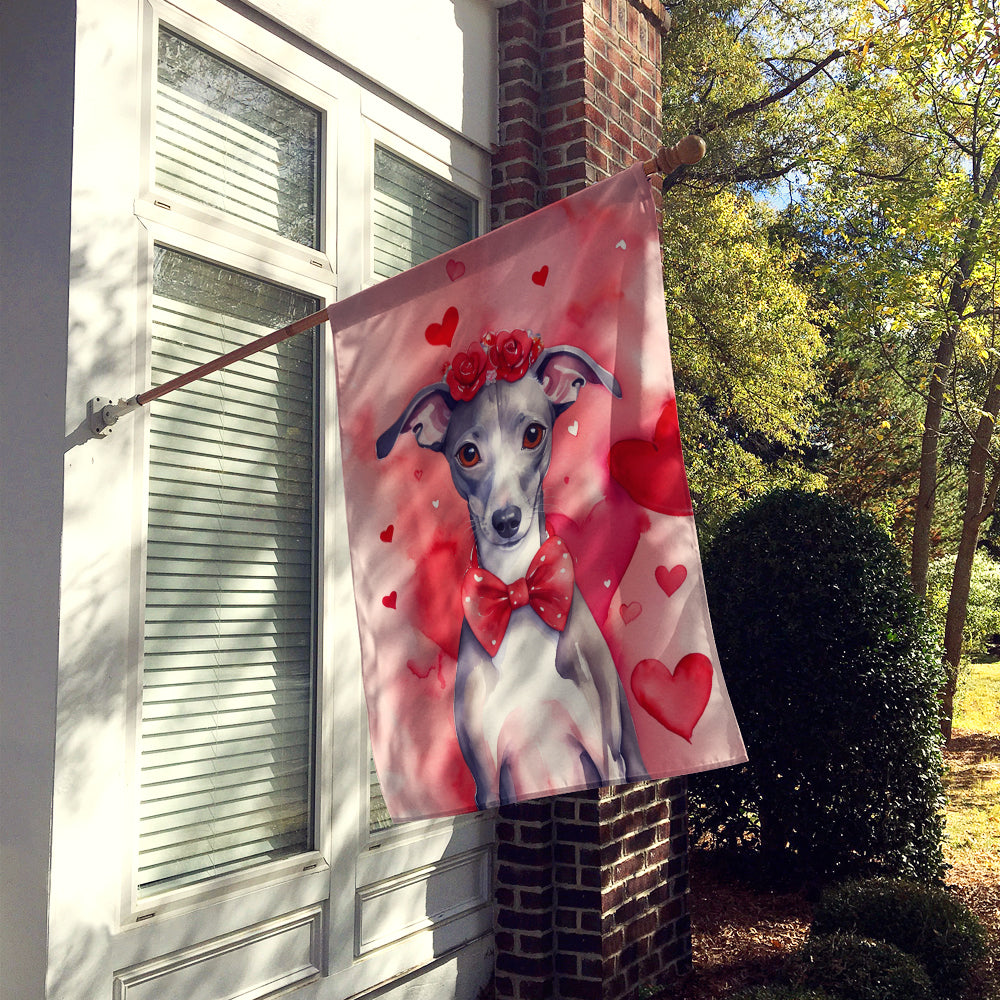 Buy this Italian Greyhound My Valentine House Flag