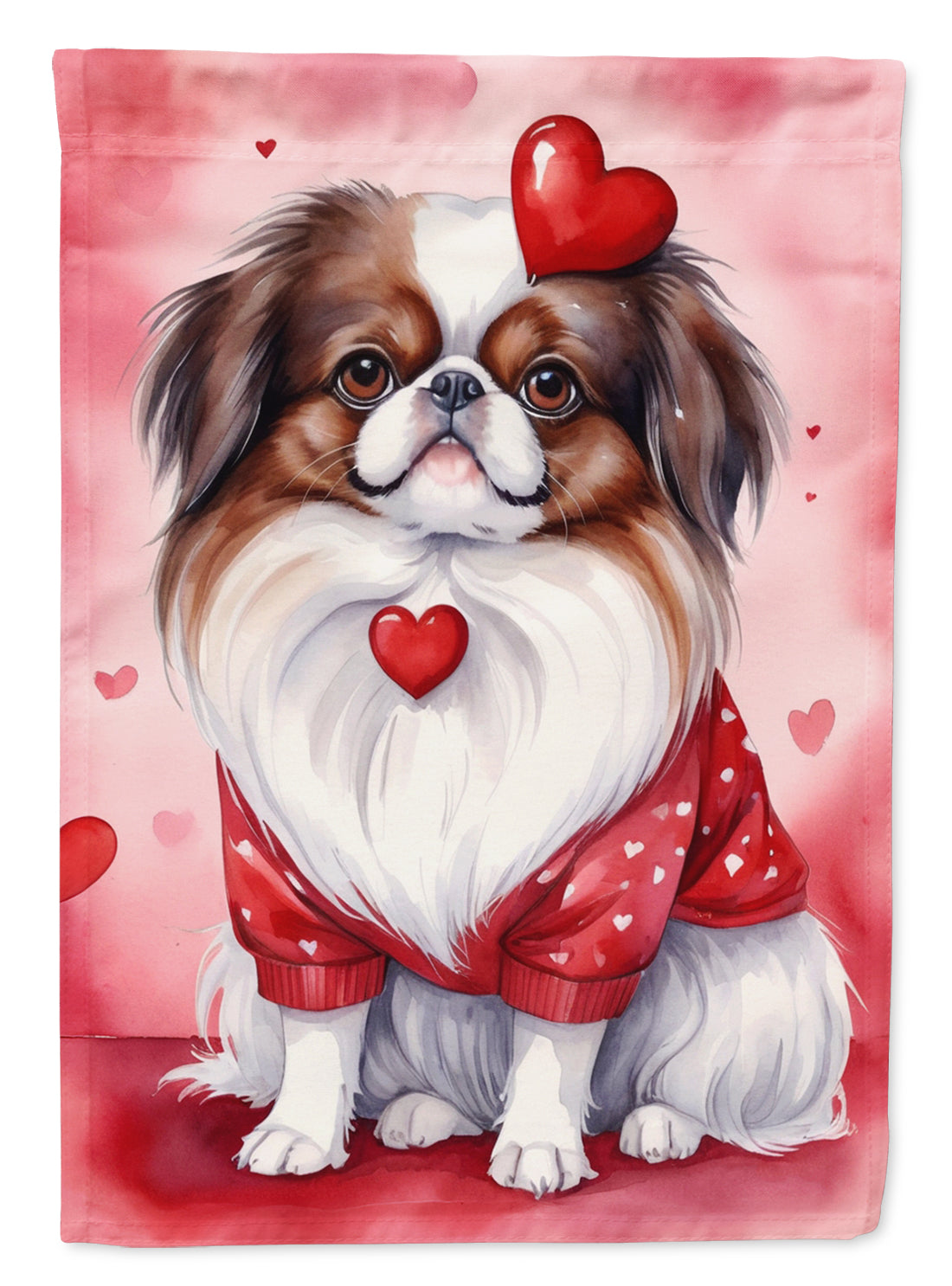 Buy this Japanese Chin My Valentine Garden Flag