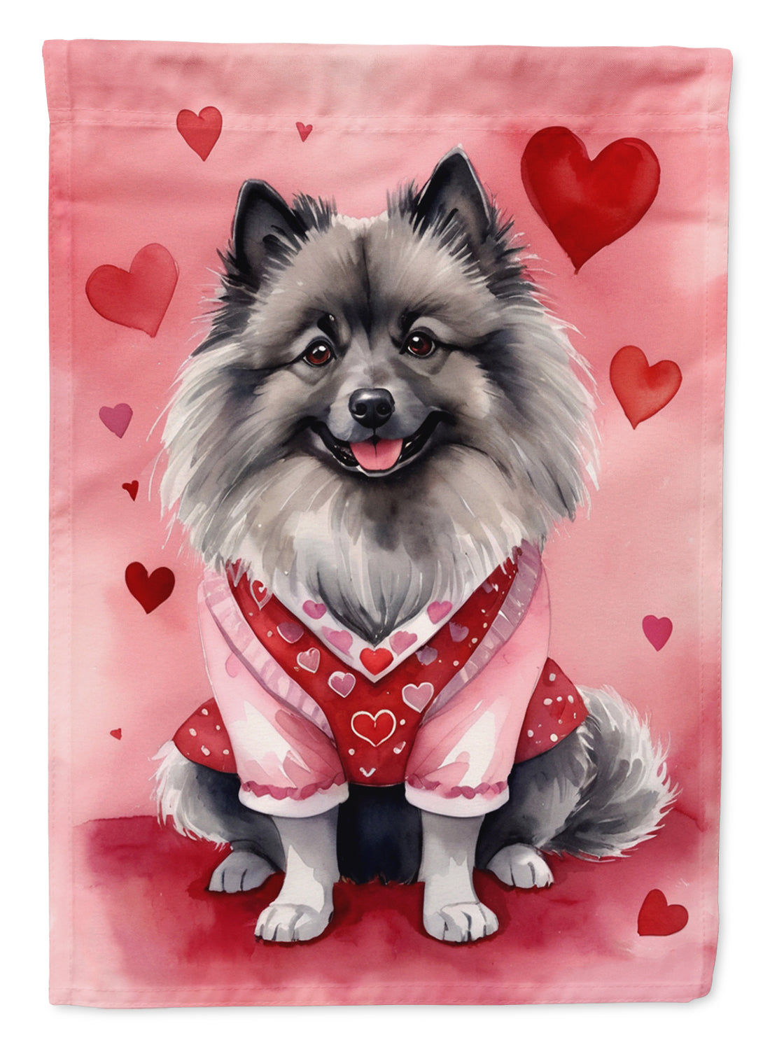 Buy this Keeshond My Valentine House Flag