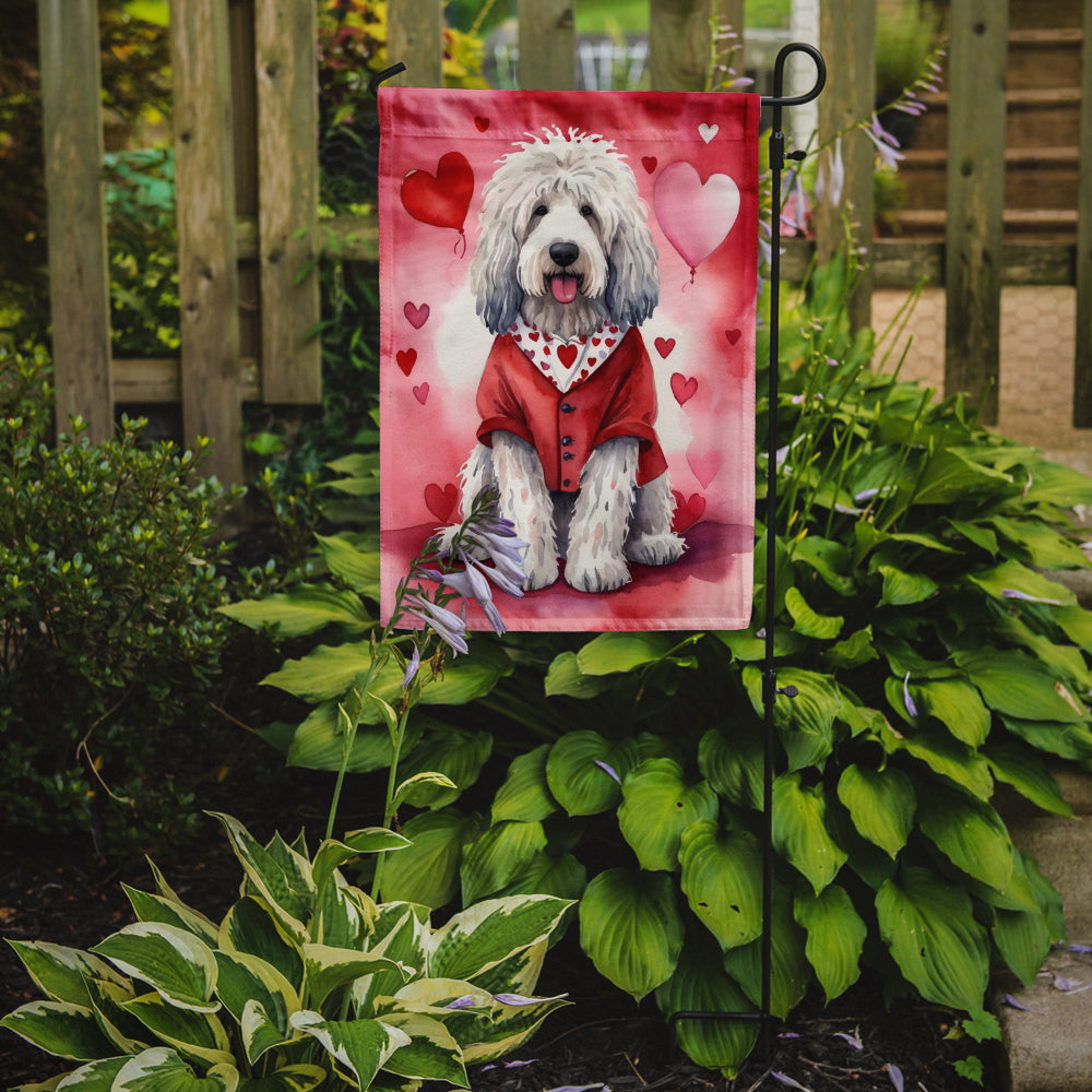 Komondor My Valentine Garden Flag