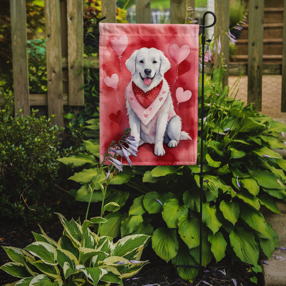 Kuvasz My Valentine Garden Flag