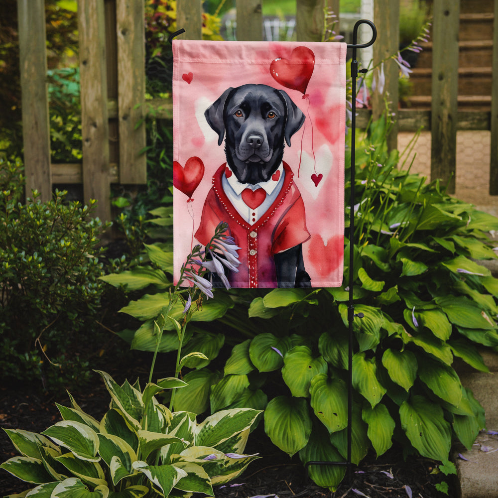 Buy this Black Labrador Retriever My Valentine Garden Flag