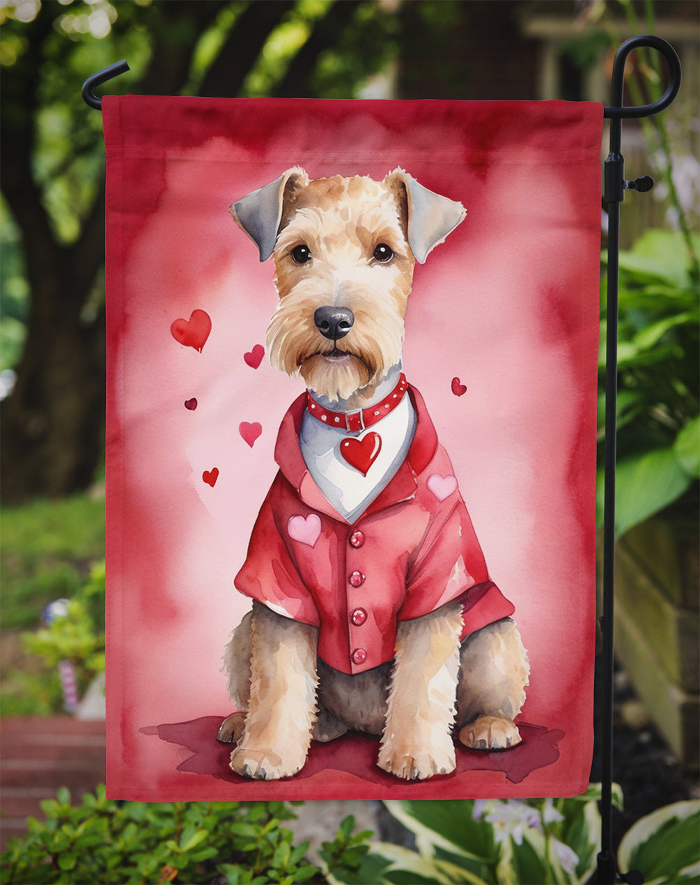 Lakeland Terrier My Valentine Garden Flag