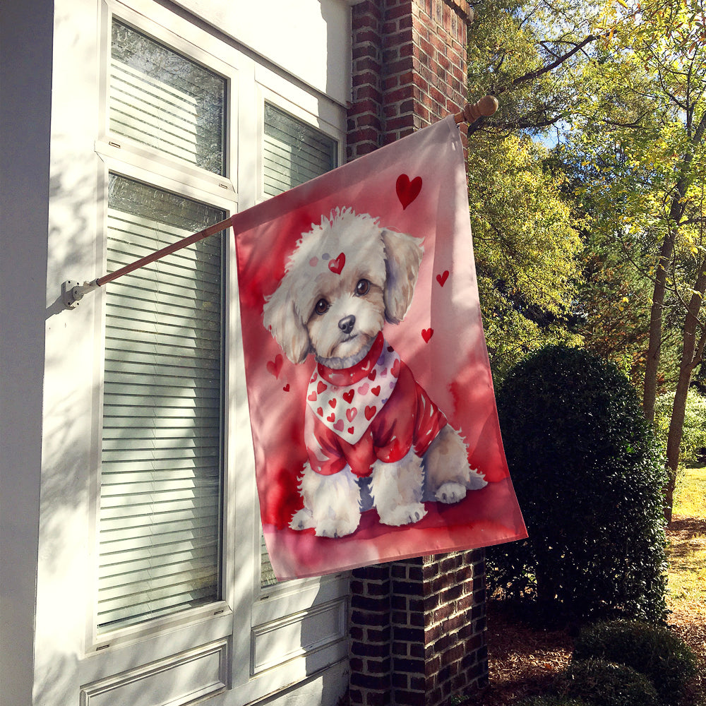 Buy this Maltipoo My Valentine House Flag