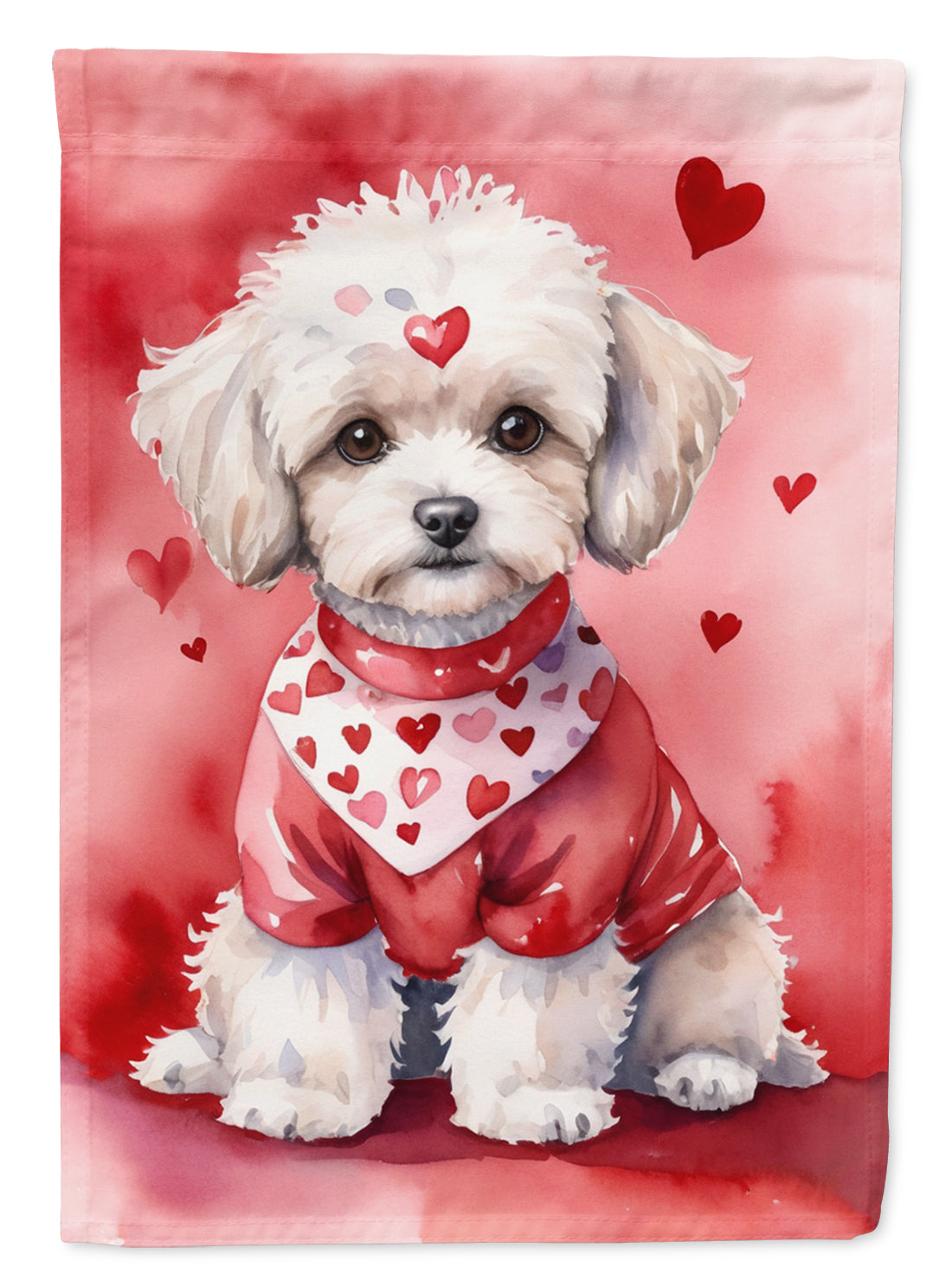 Buy this Maltipoo My Valentine Garden Flag