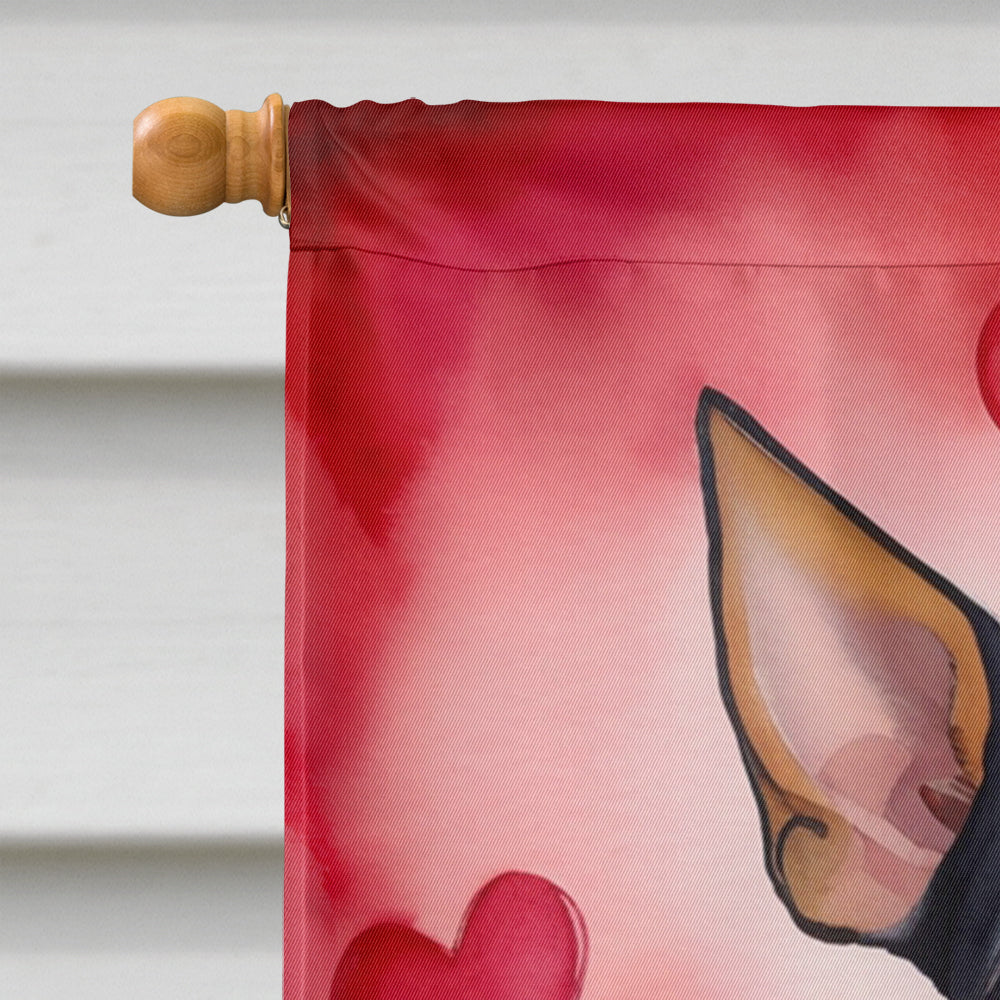 Manchester Terrier My Valentine House Flag