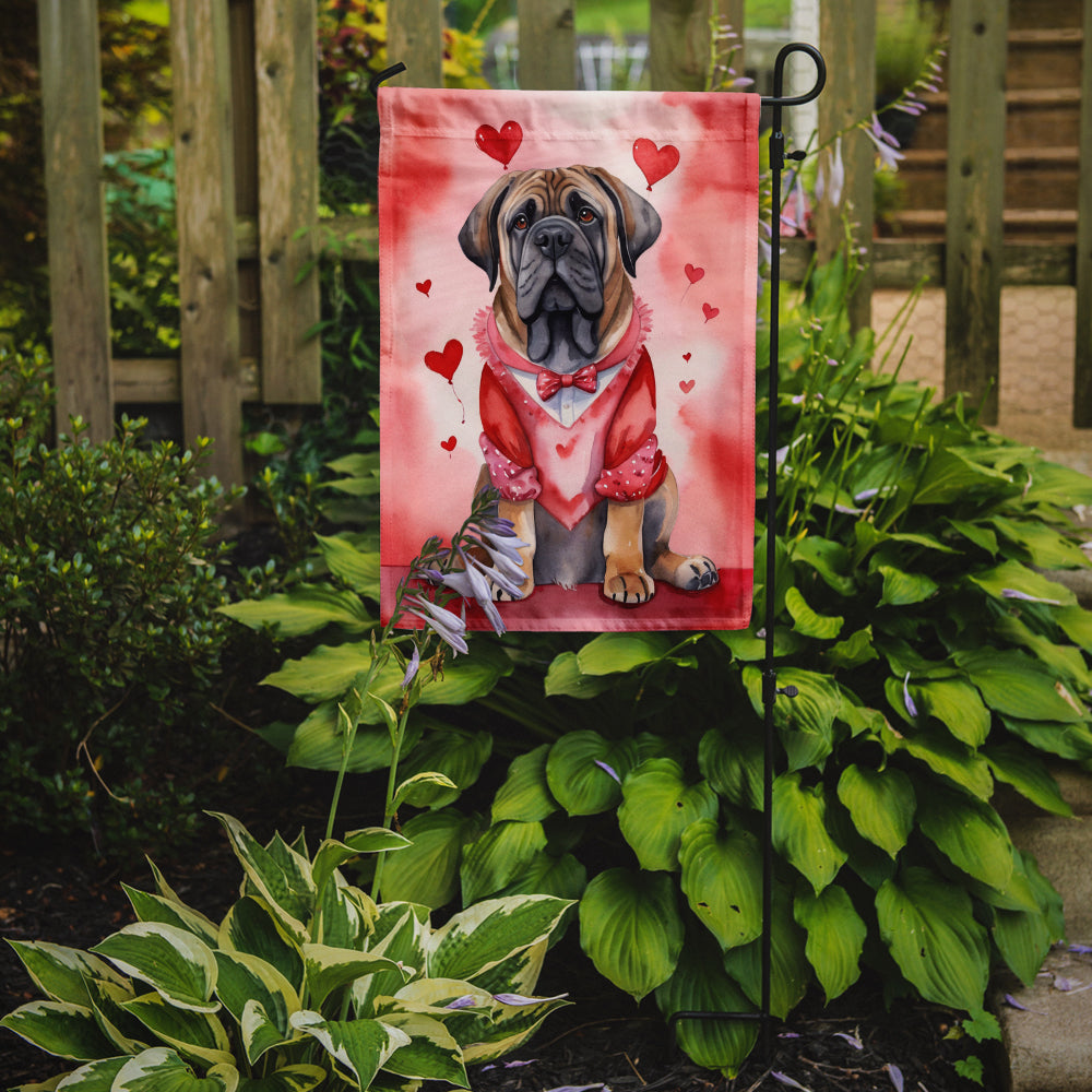 Mastiff My Valentine Garden Flag