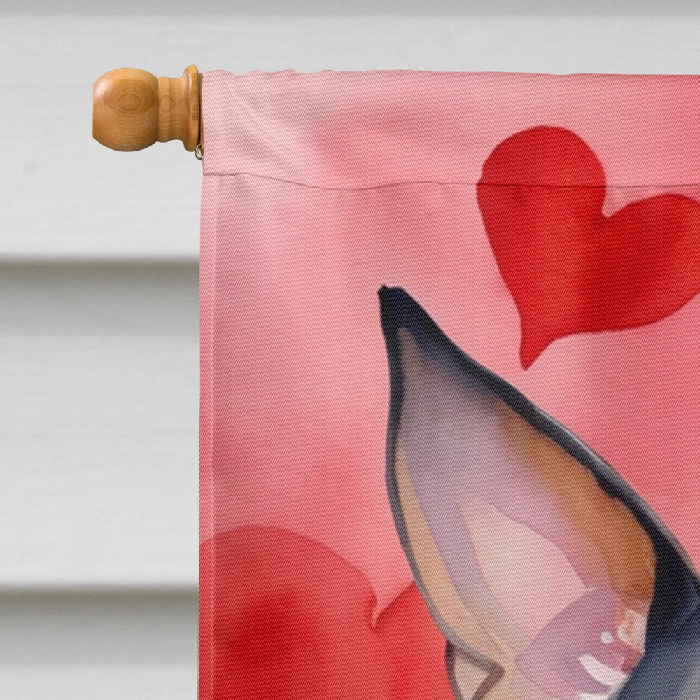 Miniature Pinscher My Valentine House Flag