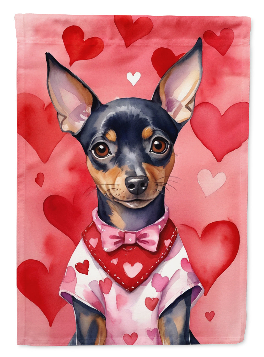 Buy this Miniature Pinscher My Valentine House Flag