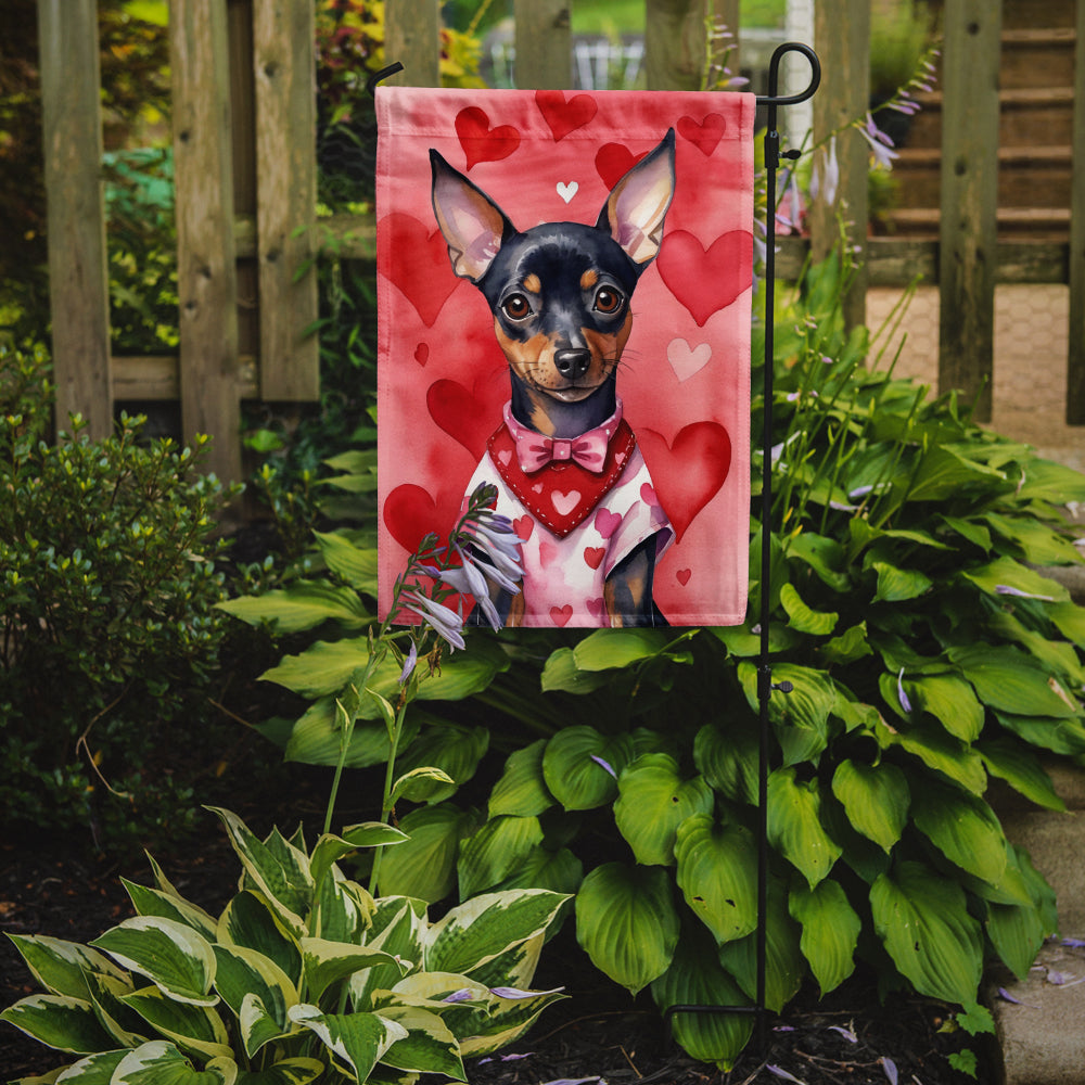 Miniature Pinscher My Valentine Garden Flag