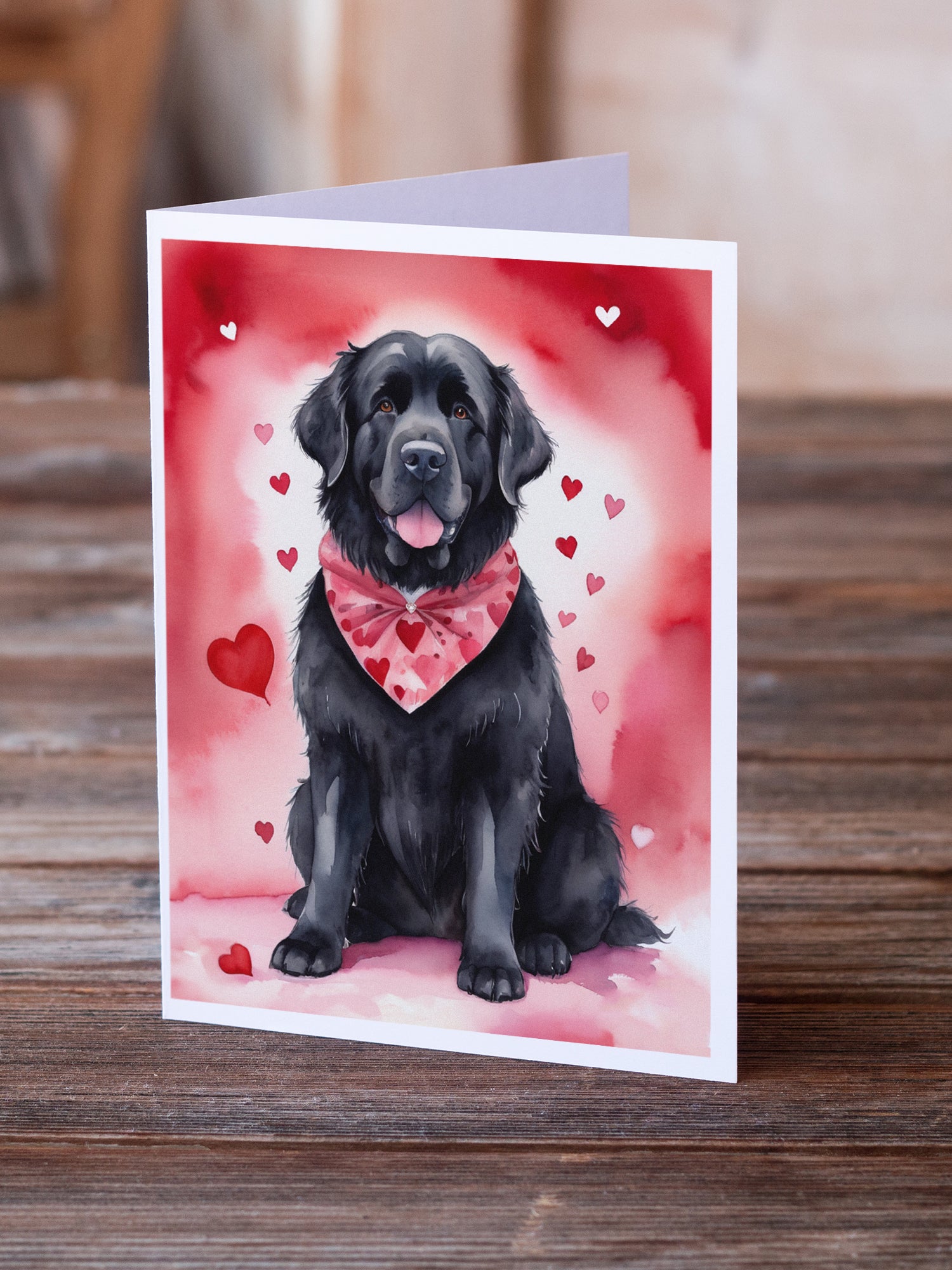 Buy this Newfoundland My Valentine Greeting Cards Pack of 8