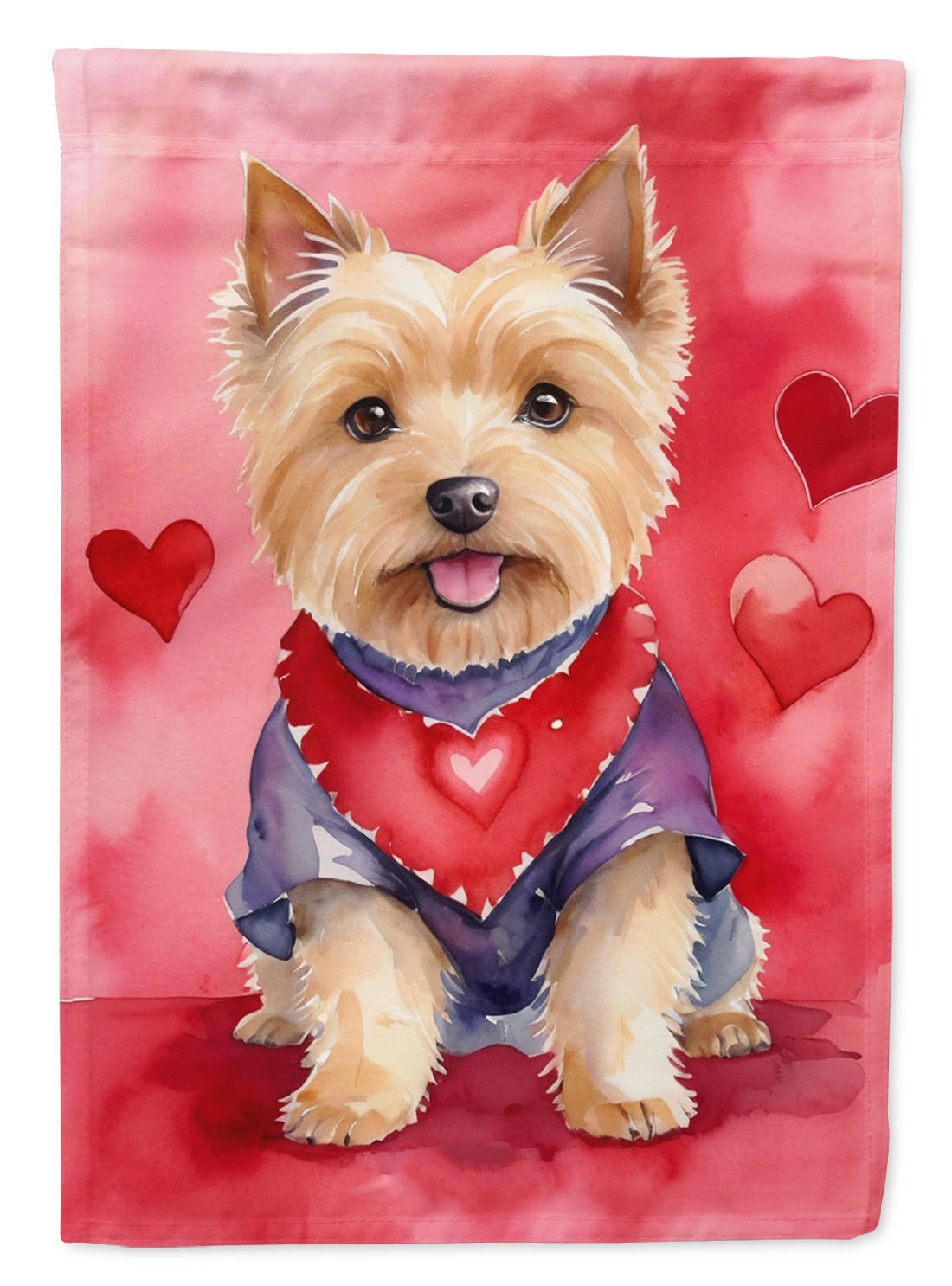 Buy this Norwich Terrier My Valentine House Flag