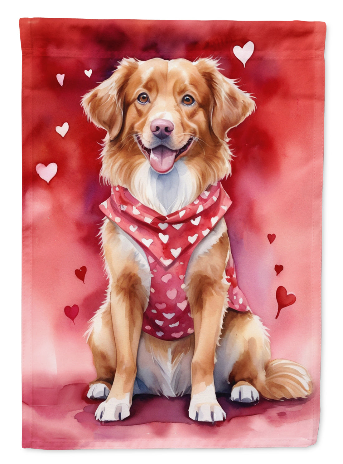 Buy this Nova Scotia Duck Tolling Retriever My Valentine House Flag