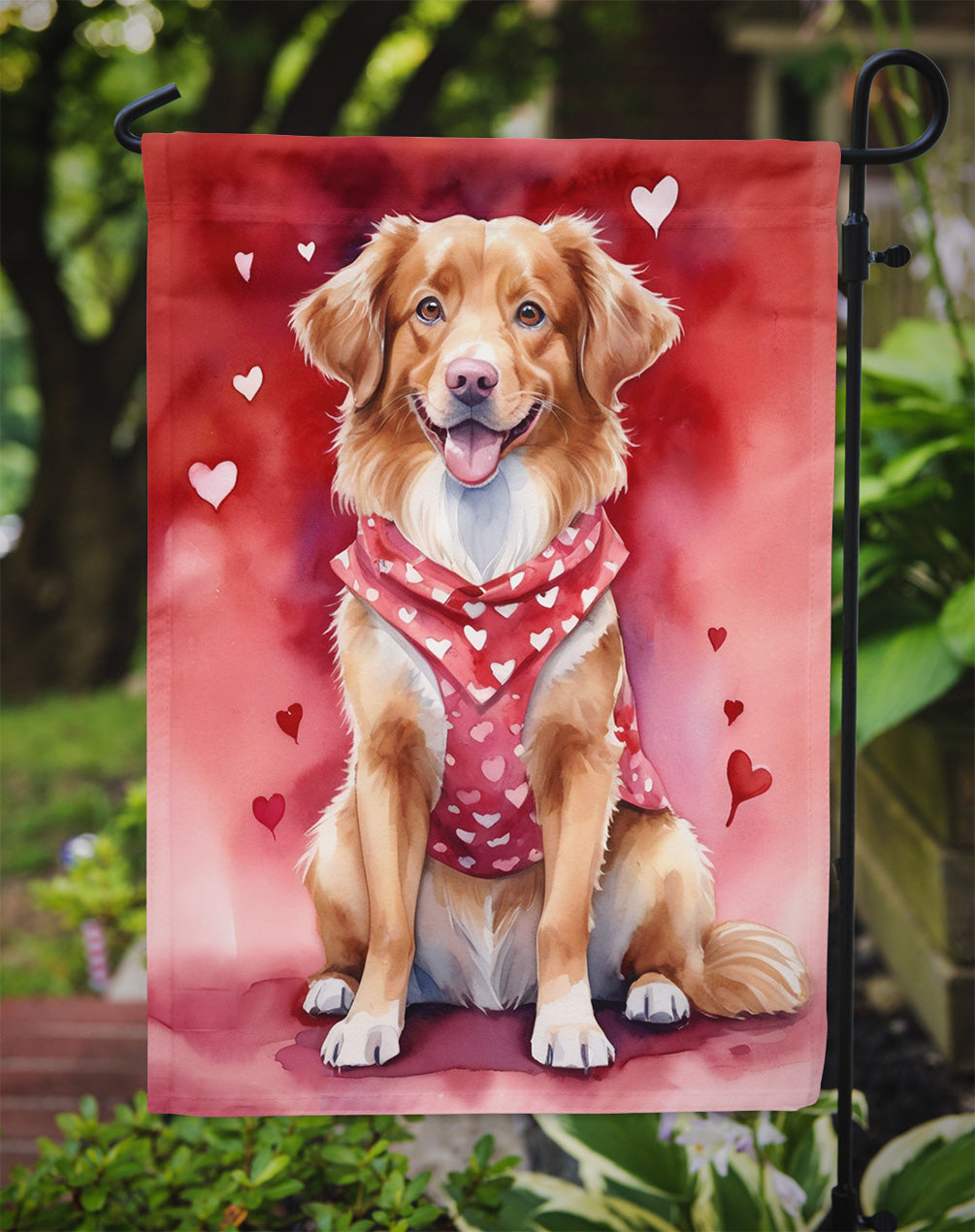 Nova Scotia Duck Tolling Retriever My Valentine Garden Flag