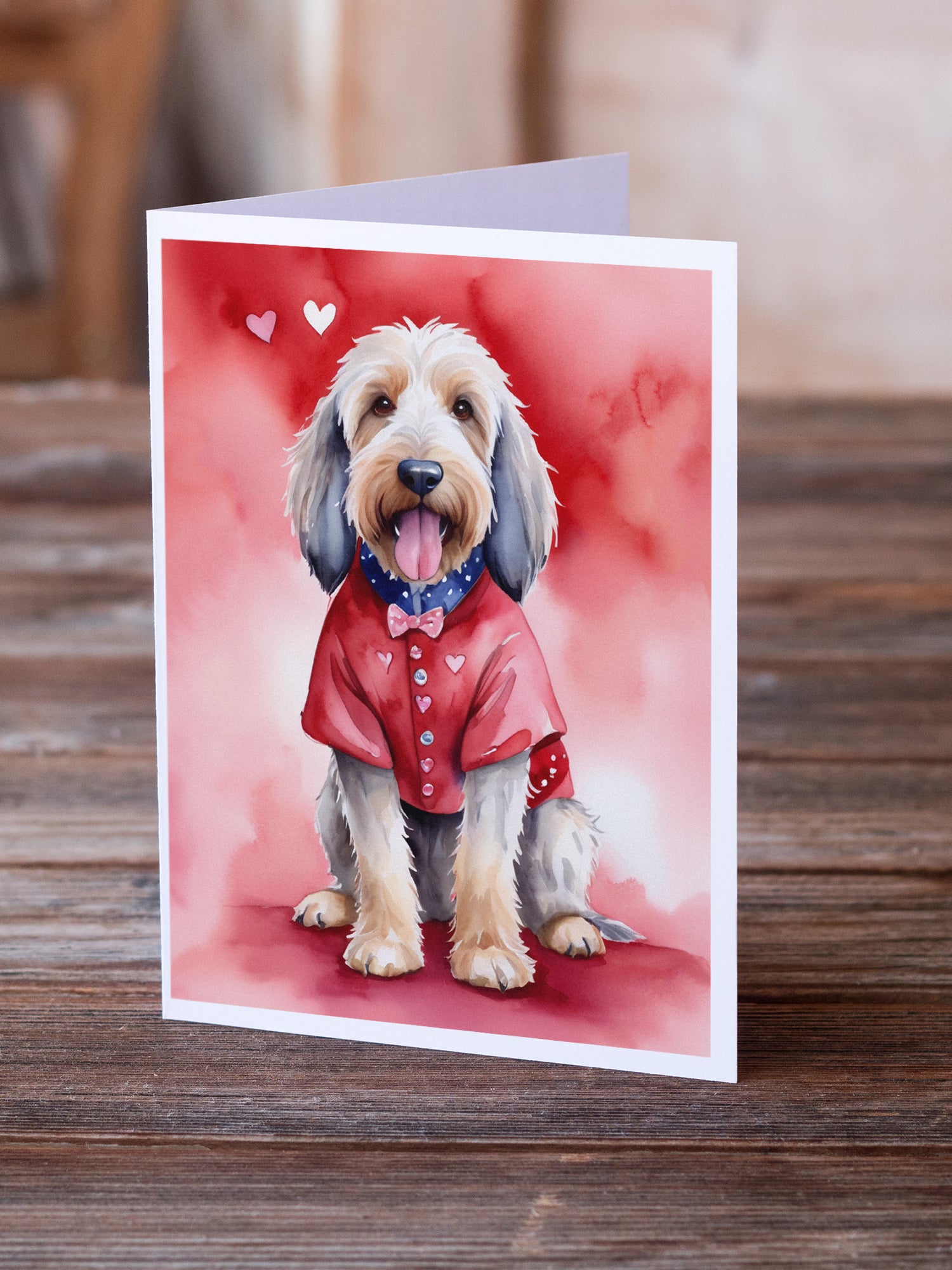 Otterhound My Valentine Greeting Cards Pack of 8