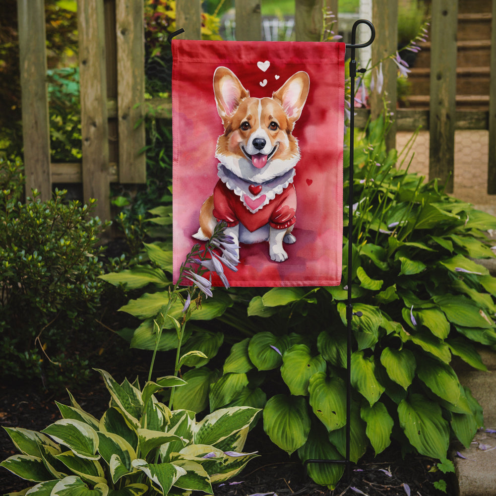 Corgi My Valentine Garden Flag