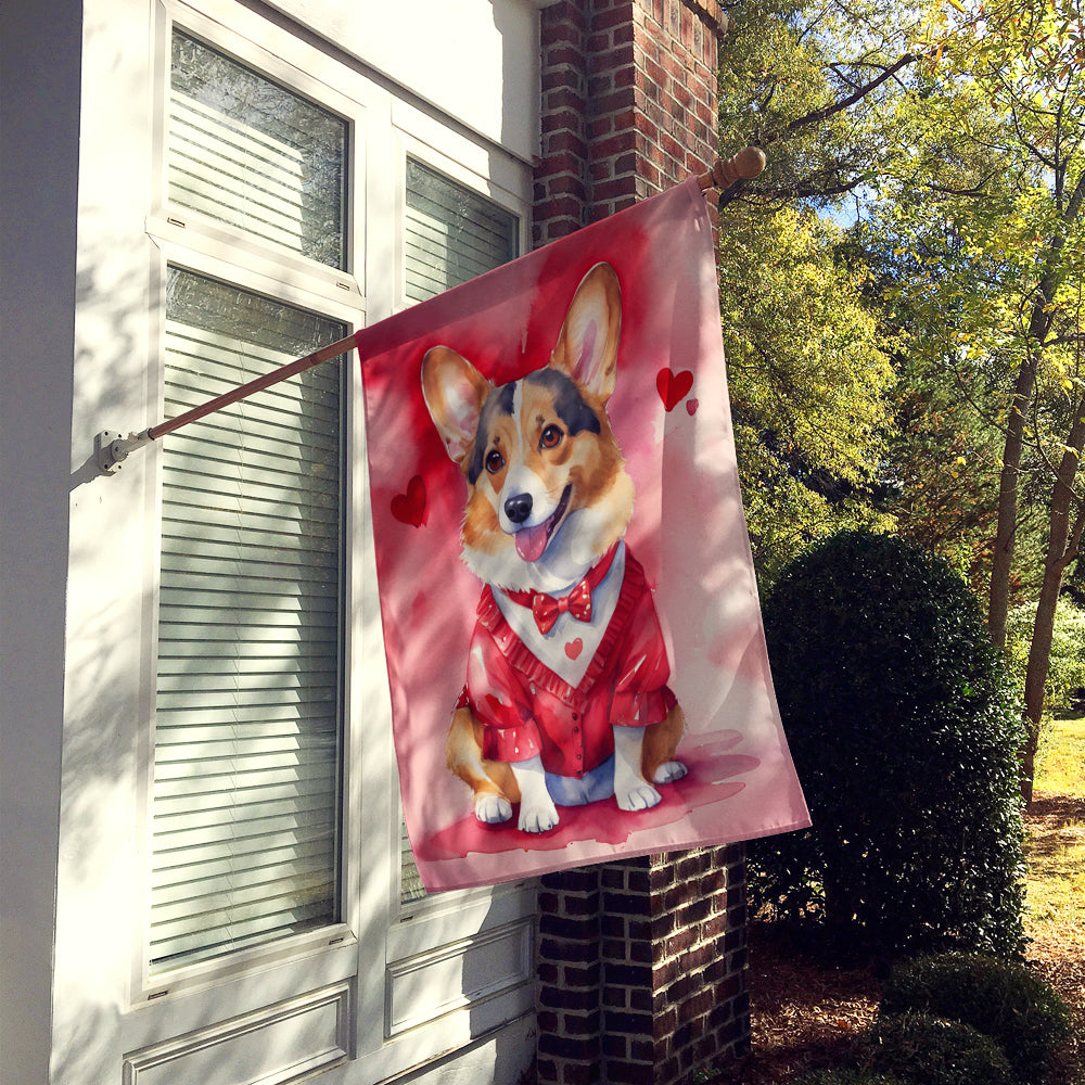 Buy this Corgi My Valentine House Flag