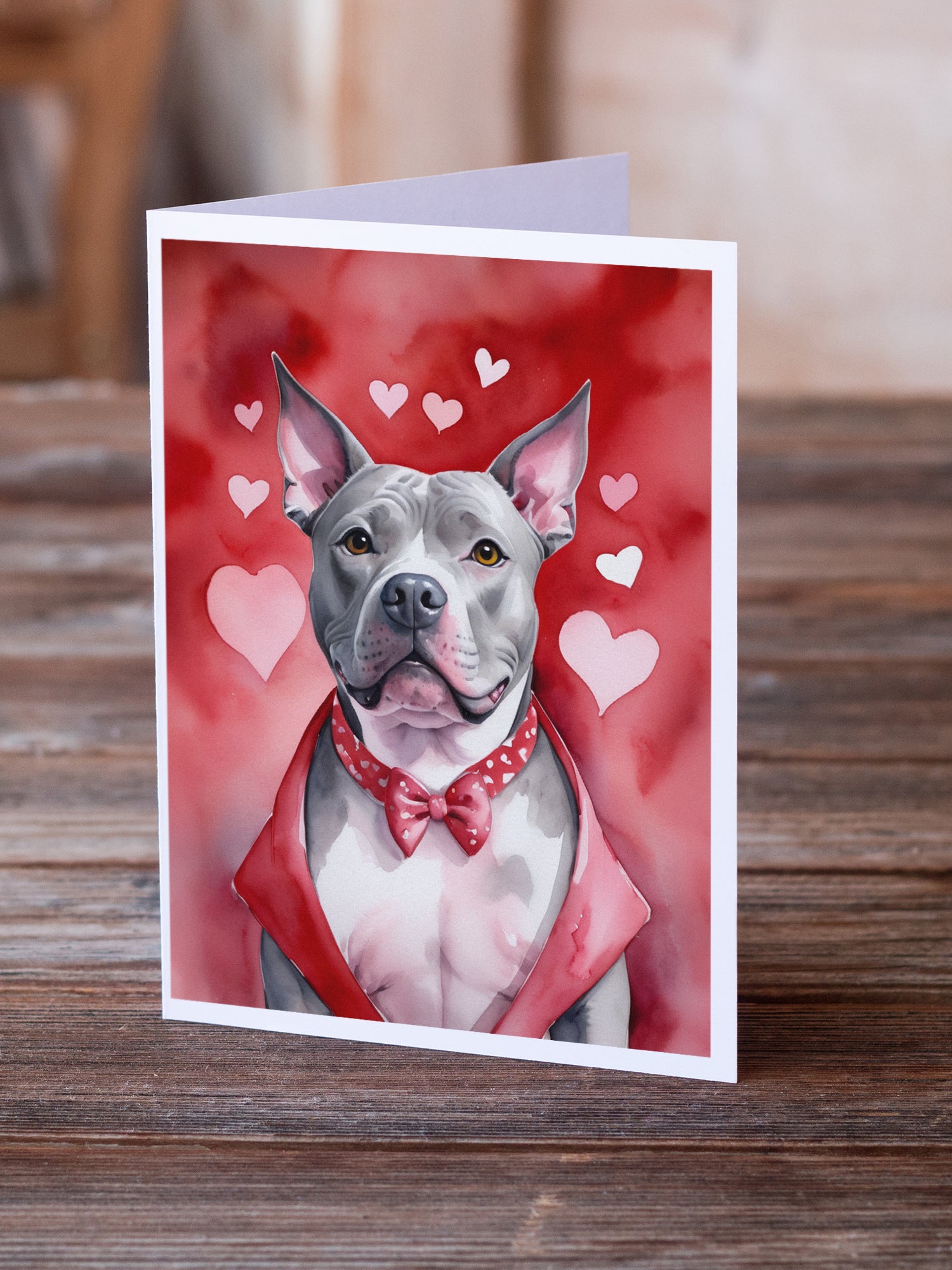 Buy this Pit Bull Terrier My Valentine Greeting Cards Pack of 8