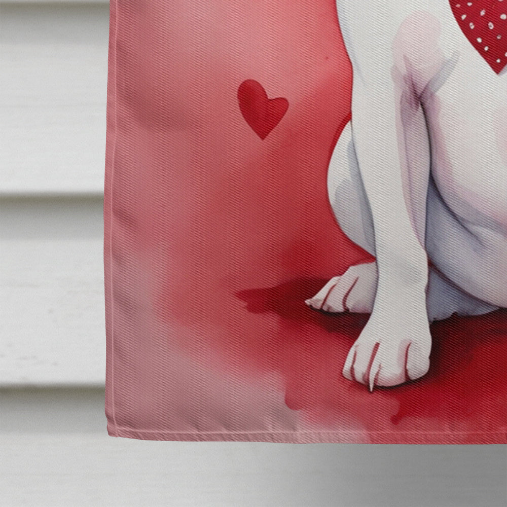 Pit Bull Terrier My Valentine House Flag