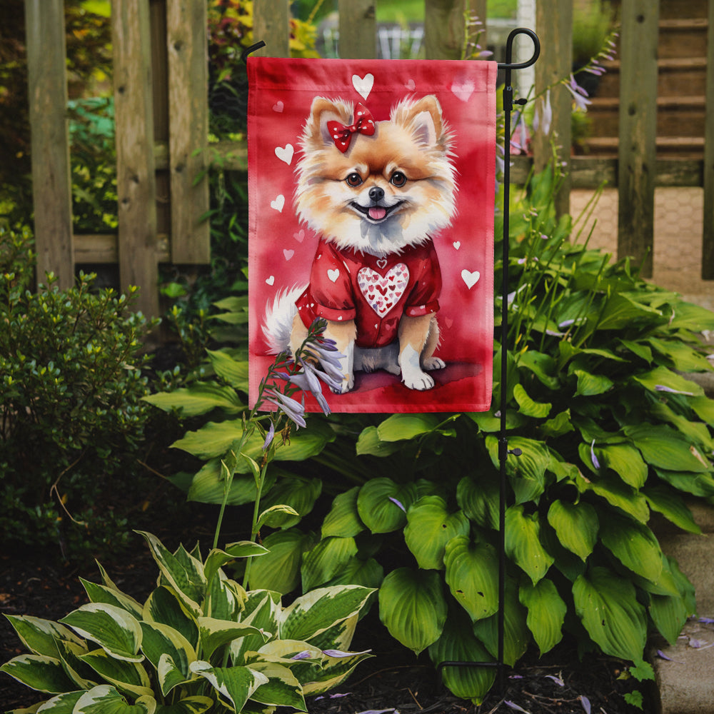 Buy this Pomeranian My Valentine Garden Flag