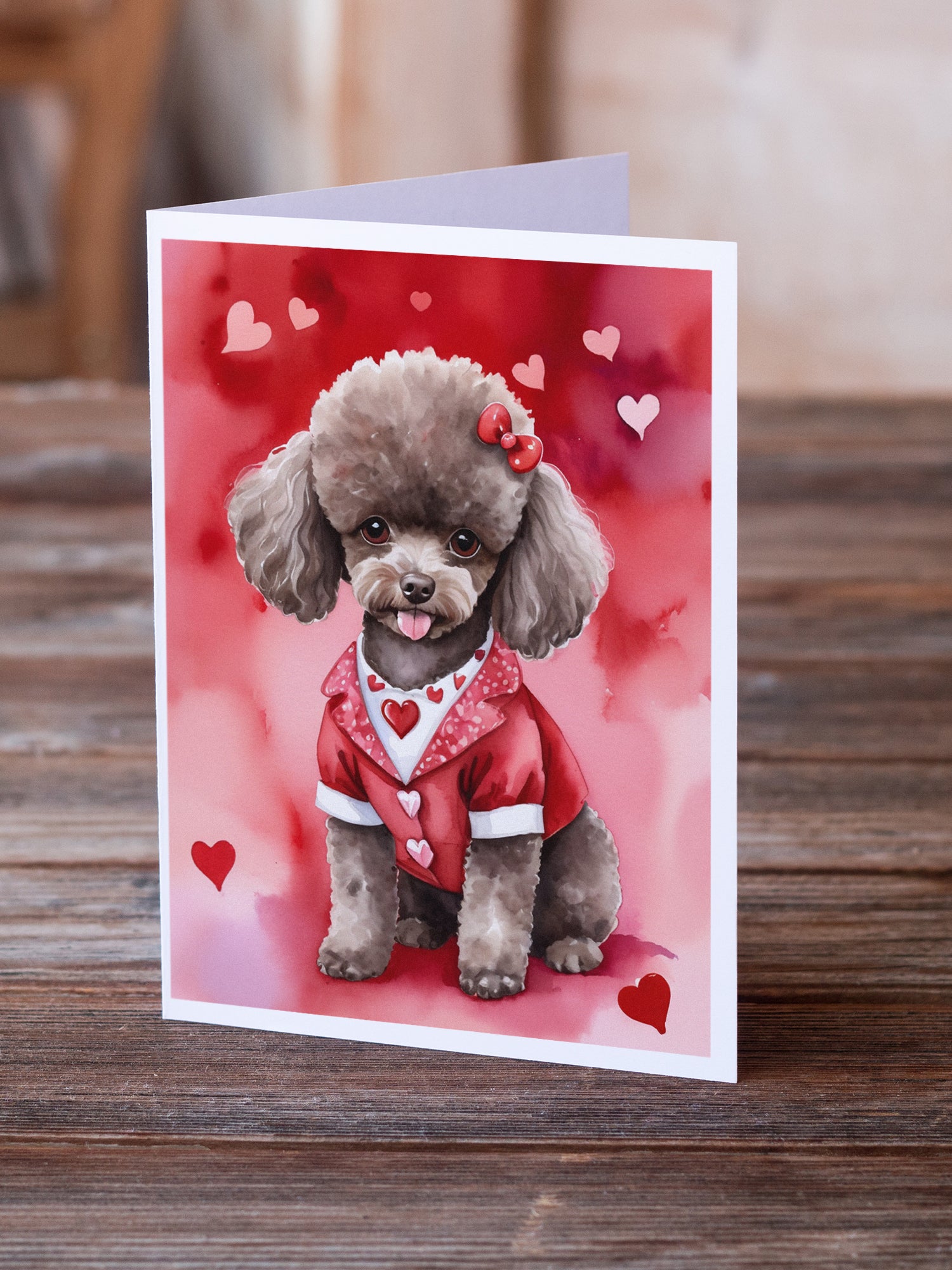 Buy this Chocolate Poodle My Valentine Greeting Cards Pack of 8