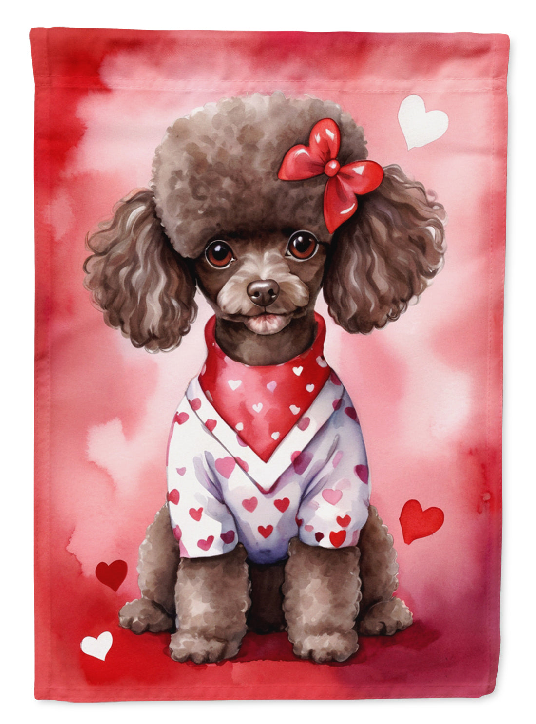 Buy this Chocolate Poodle My Valentine House Flag