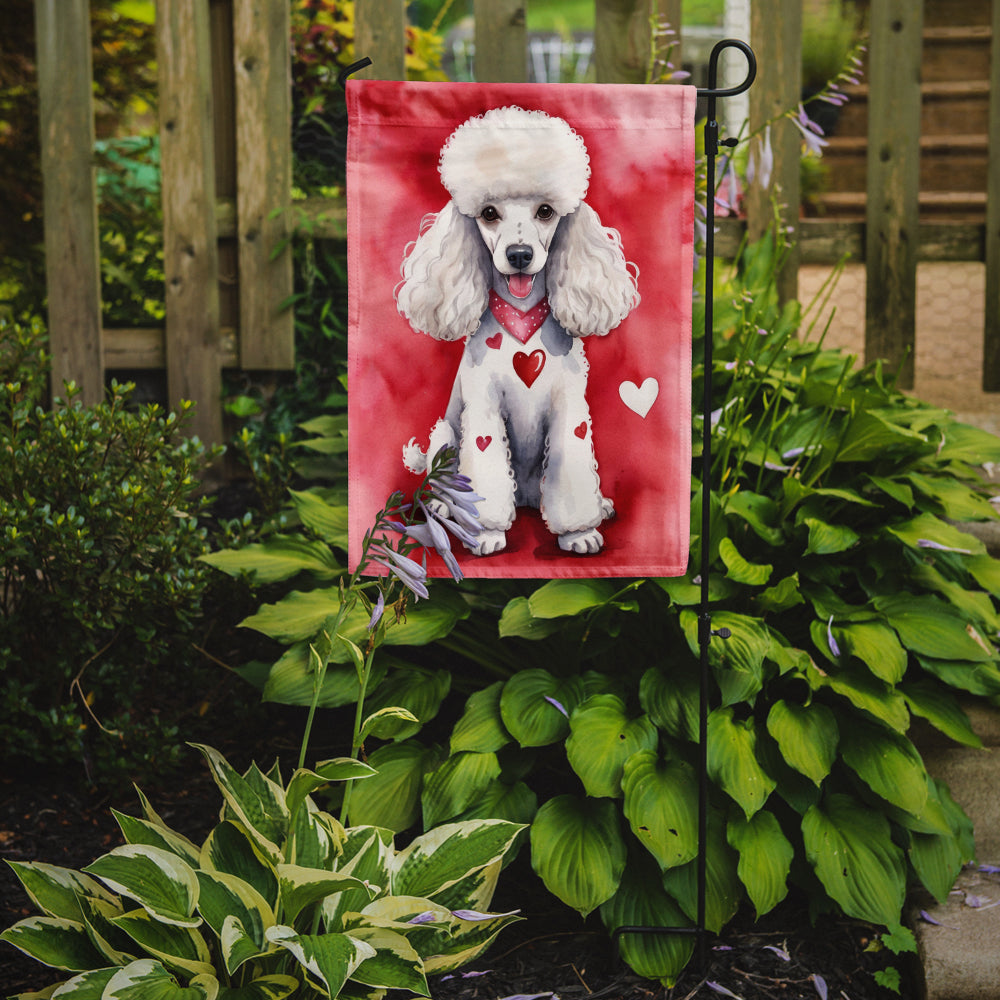 Buy this White Poodle My Valentine Garden Flag