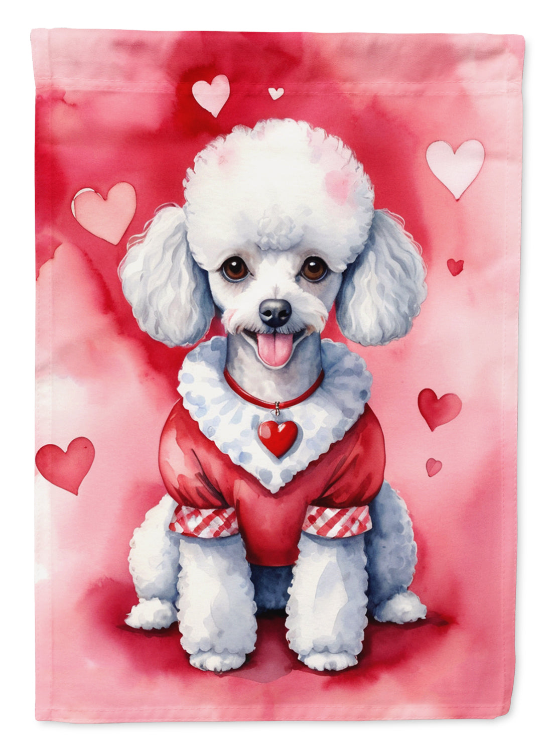 Buy this White Poodle My Valentine Garden Flag