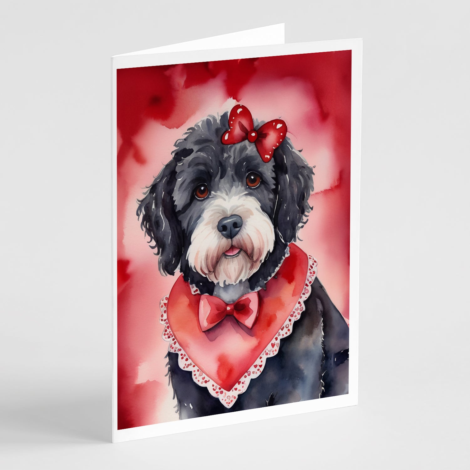 Buy this Portuguese Water Dog My Valentine Greeting Cards Pack of 8