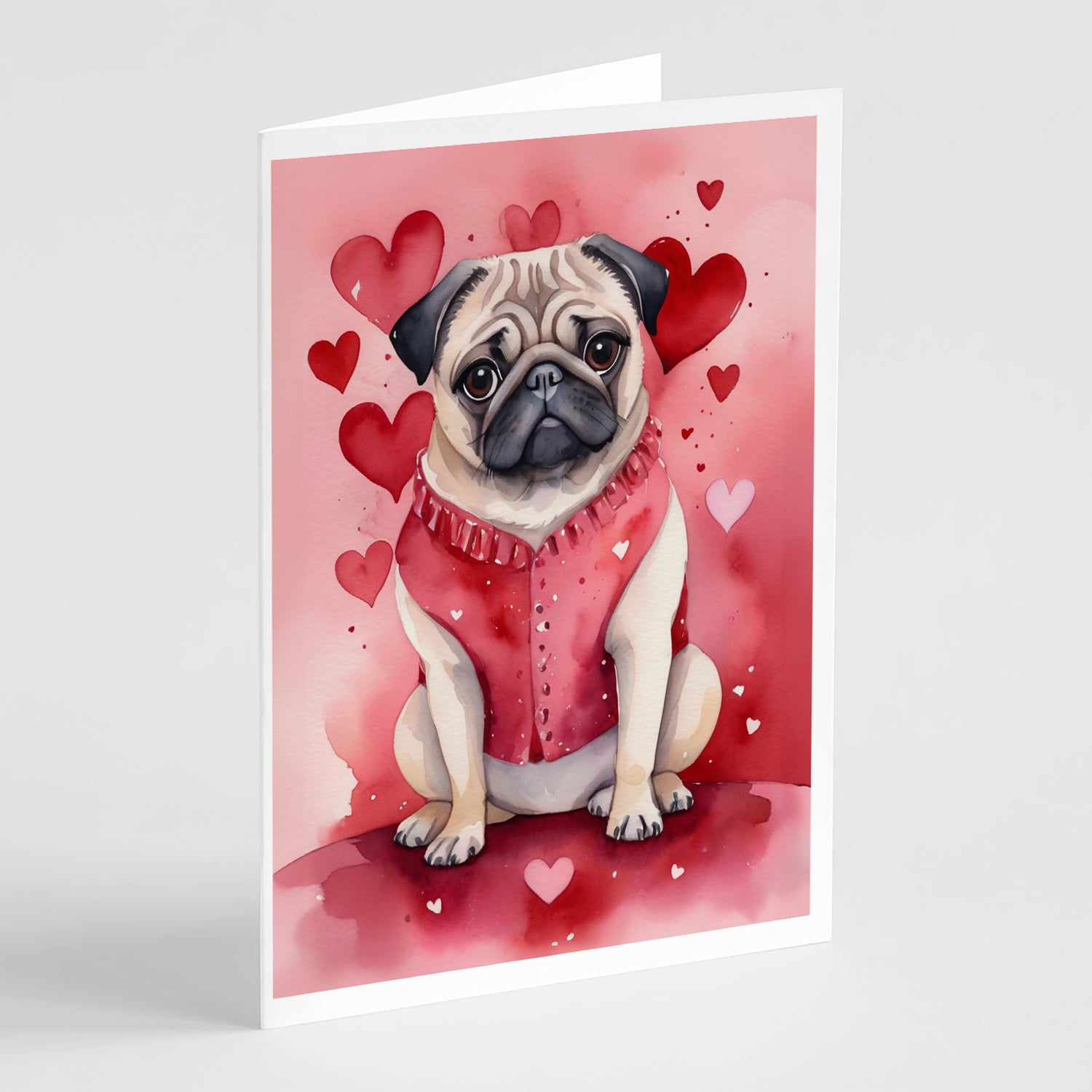 Buy this Pug My Valentine Greeting Cards Pack of 8