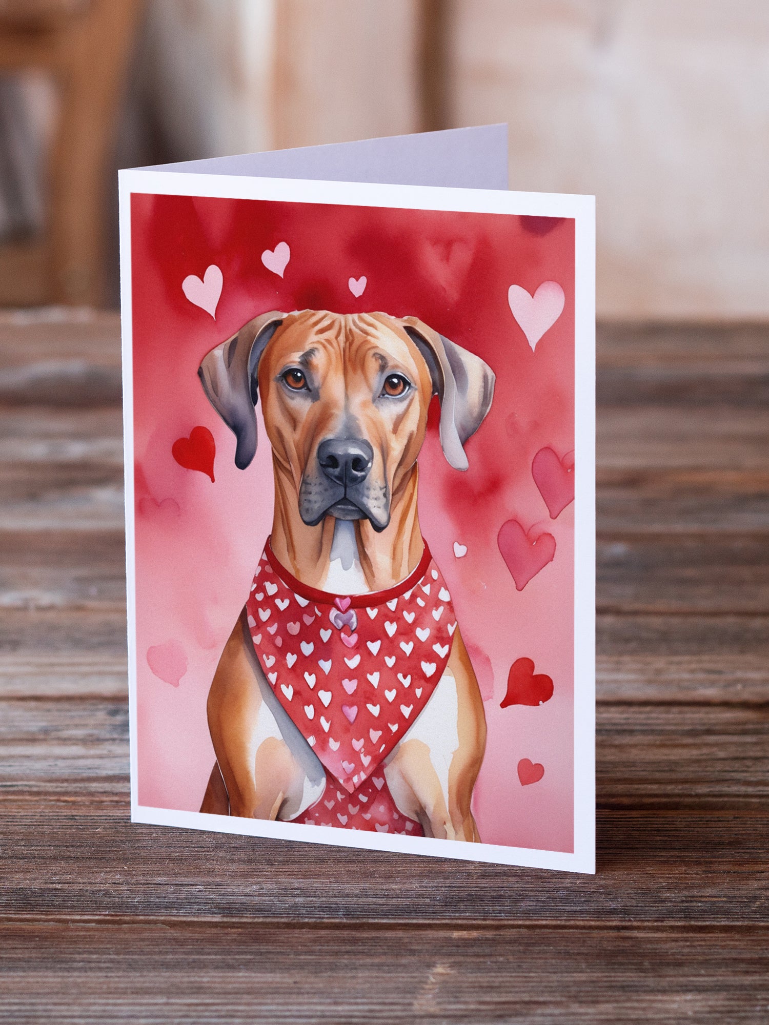 Buy this Rhodesian Ridgeback My Valentine Greeting Cards Pack of 8