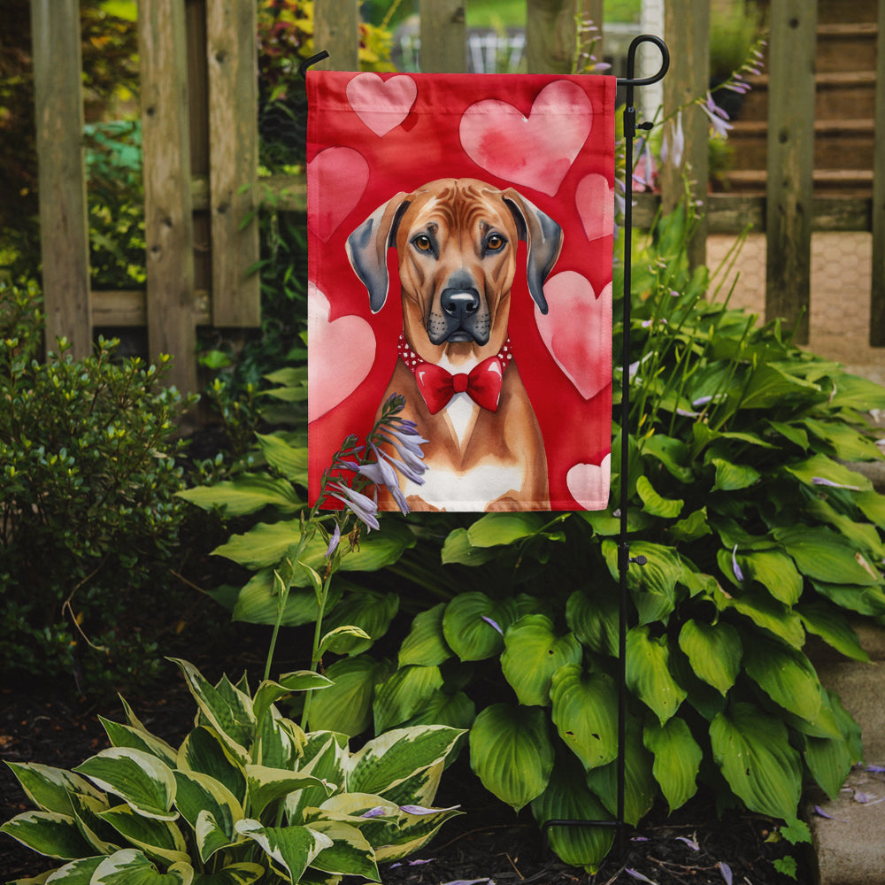 Rhodesian Ridgeback My Valentine Garden Flag