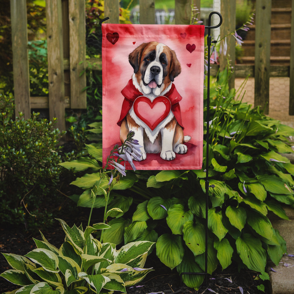 Buy this Saint Bernard My Valentine Garden Flag