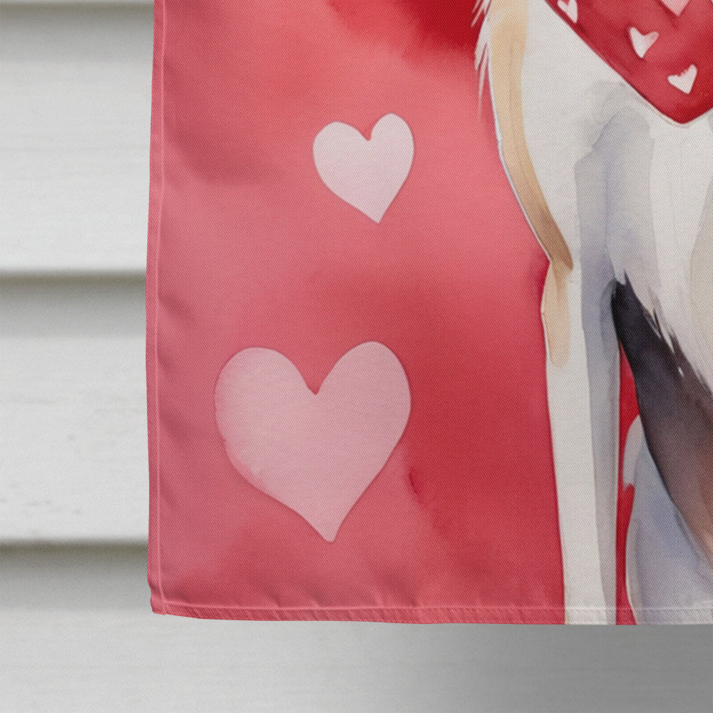 Saluki My Valentine House Flag