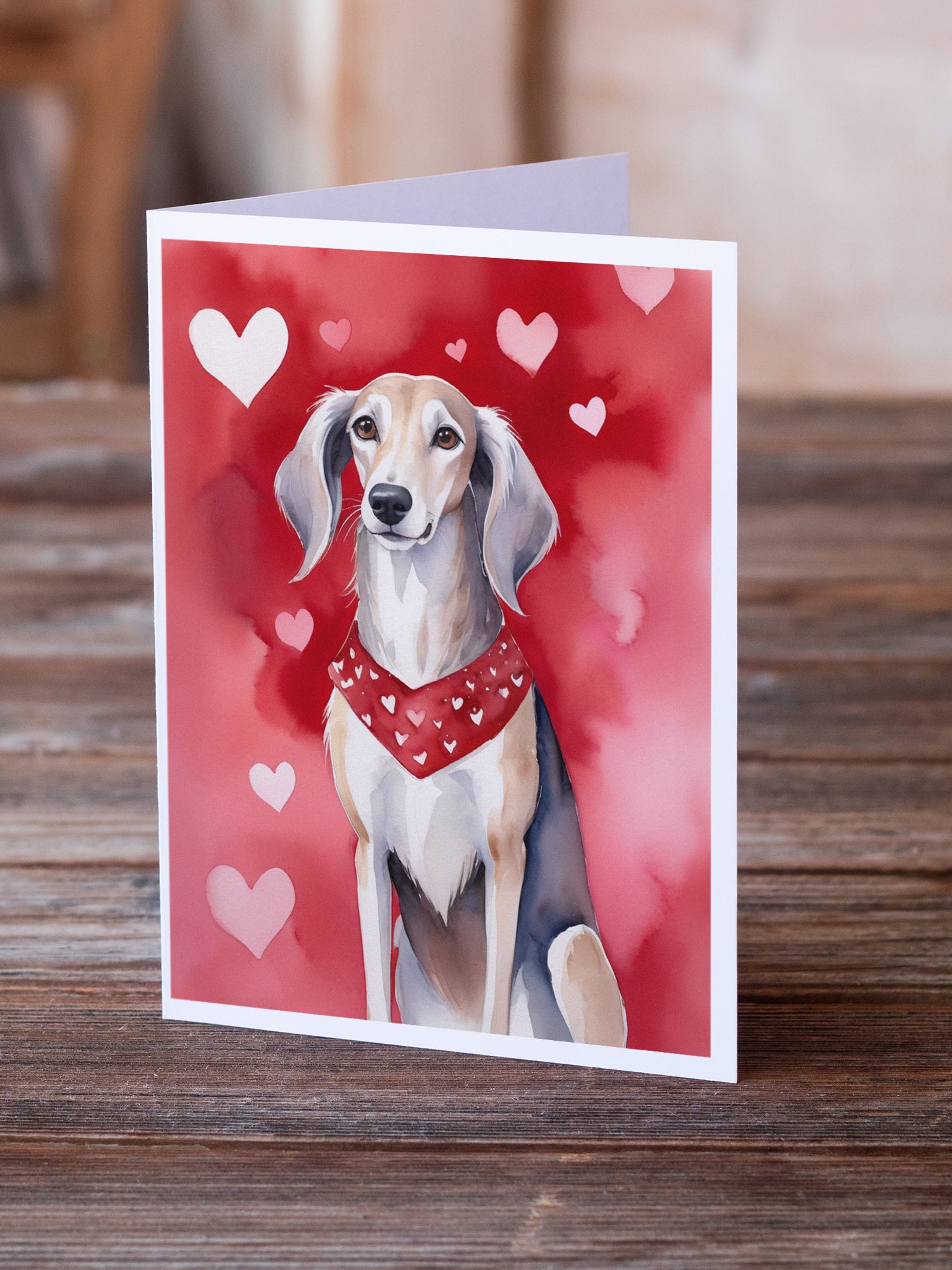 Buy this Saluki My Valentine Greeting Cards Pack of 8