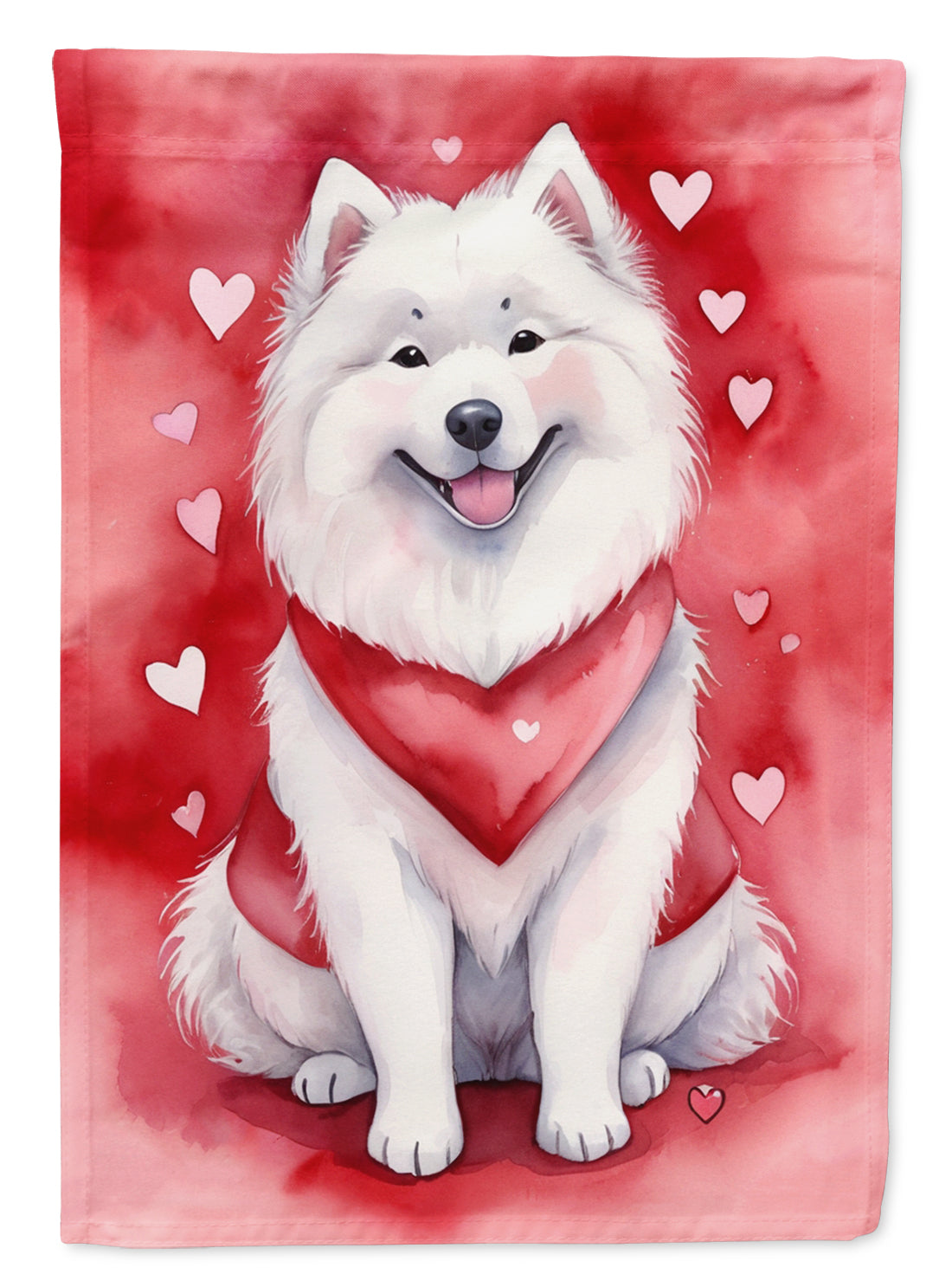 Buy this Samoyed My Valentine Garden Flag