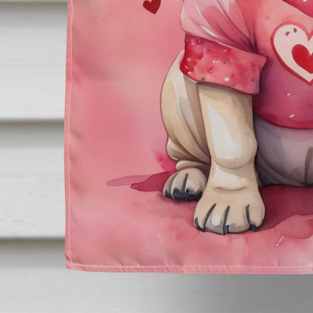 Shar Pei My Valentine House Flag