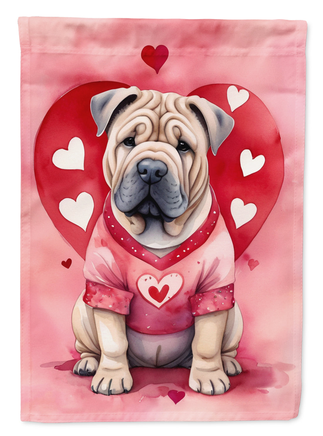 Buy this Shar Pei My Valentine House Flag