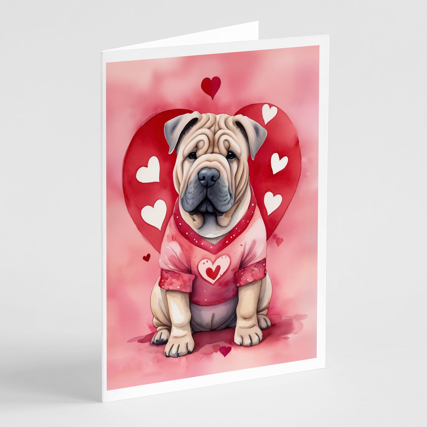 Buy this Shar Pei My Valentine Greeting Cards Pack of 8