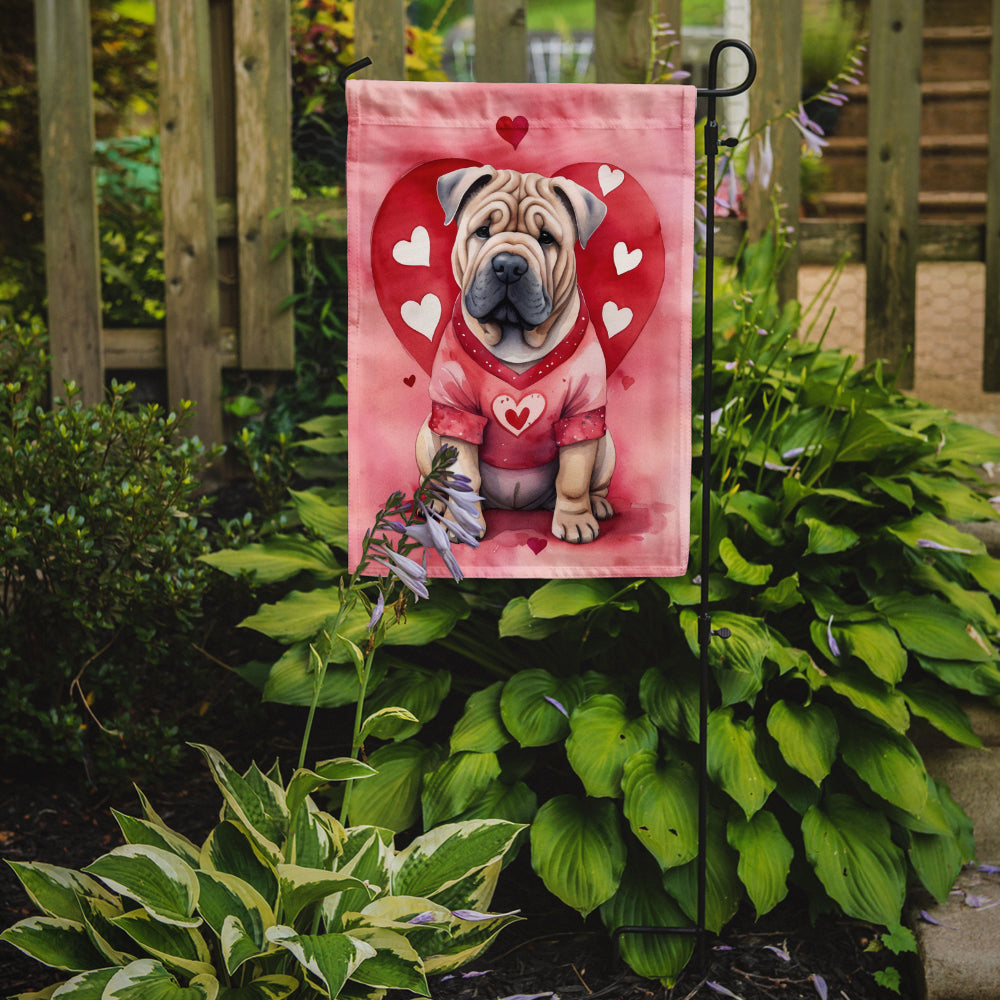 Buy this Shar Pei My Valentine Garden Flag