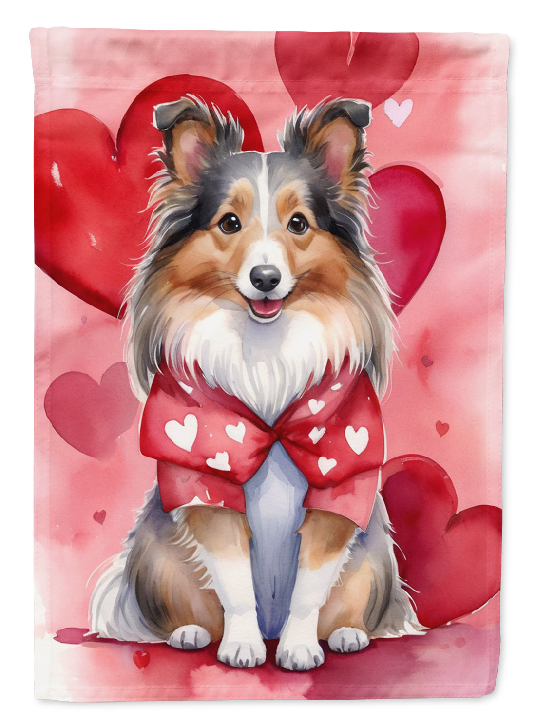 Buy this Sheltie My Valentine House Flag