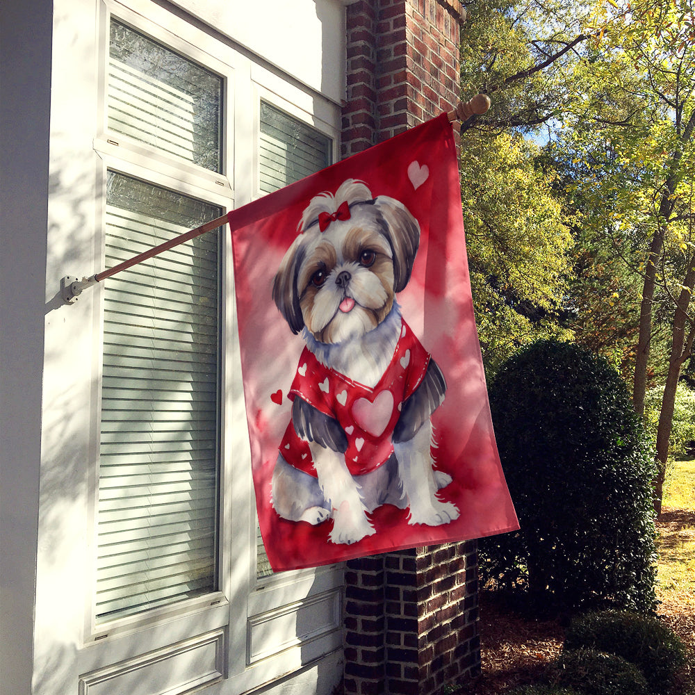 Buy this Shih Tzu My Valentine House Flag