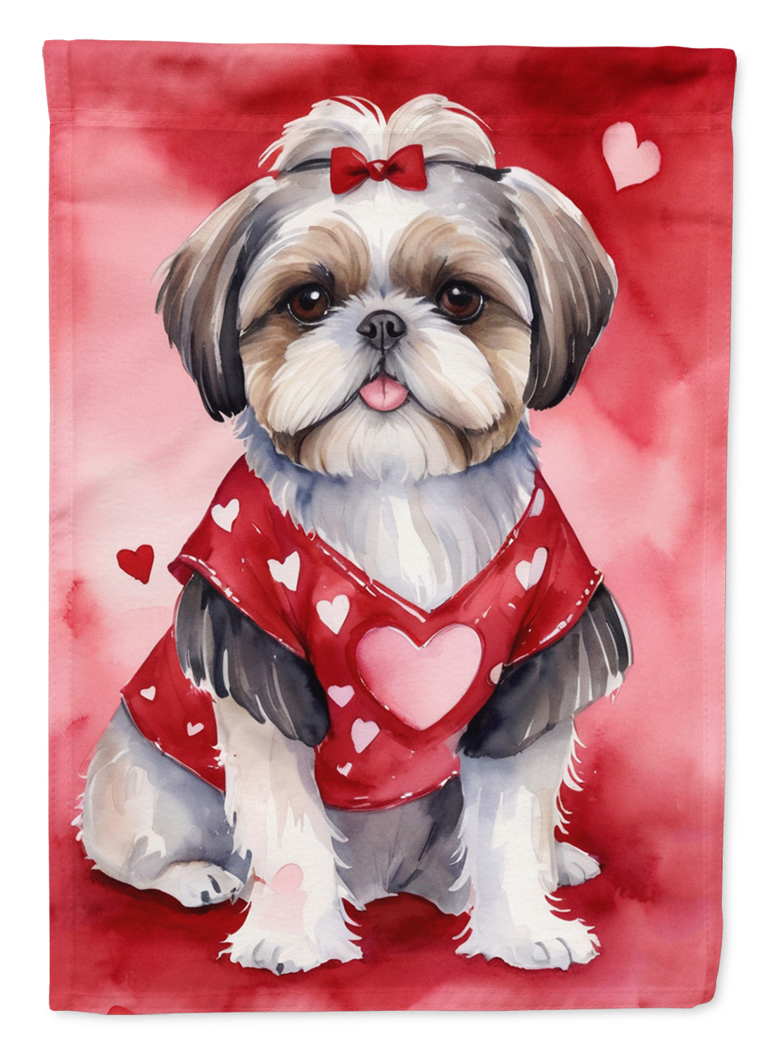 Buy this Shih Tzu My Valentine House Flag