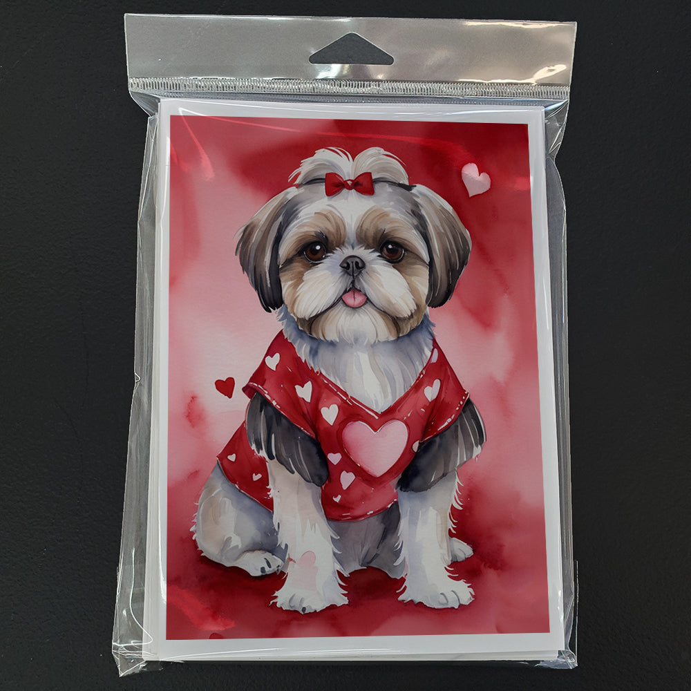 Shih Tzu My Valentine Greeting Cards Pack of 8