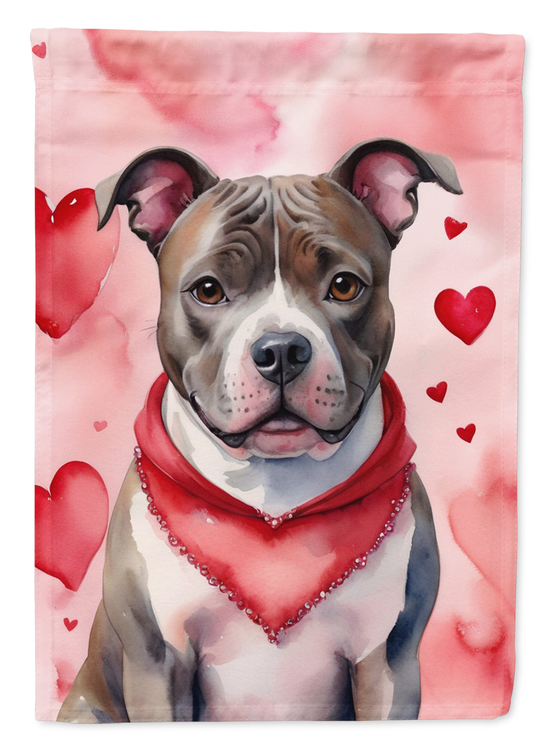 Buy this Staffordshire Bull Terrier My Valentine Garden Flag