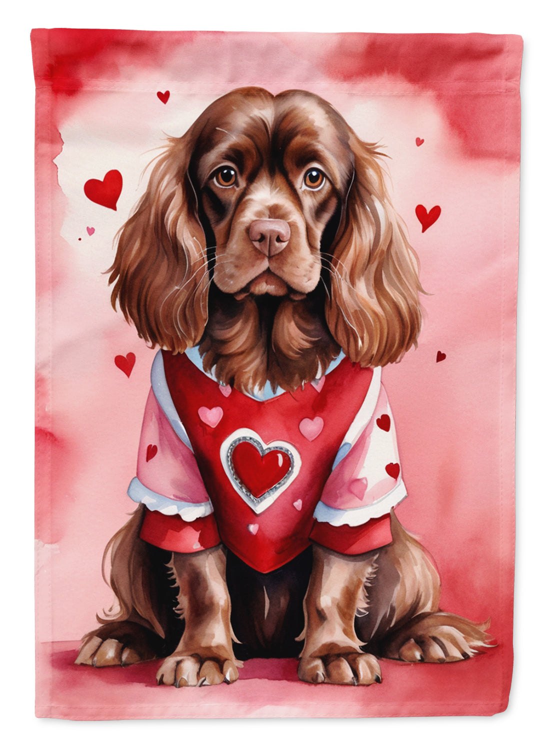 Buy this Sussex Spaniel My Valentine Garden Flag